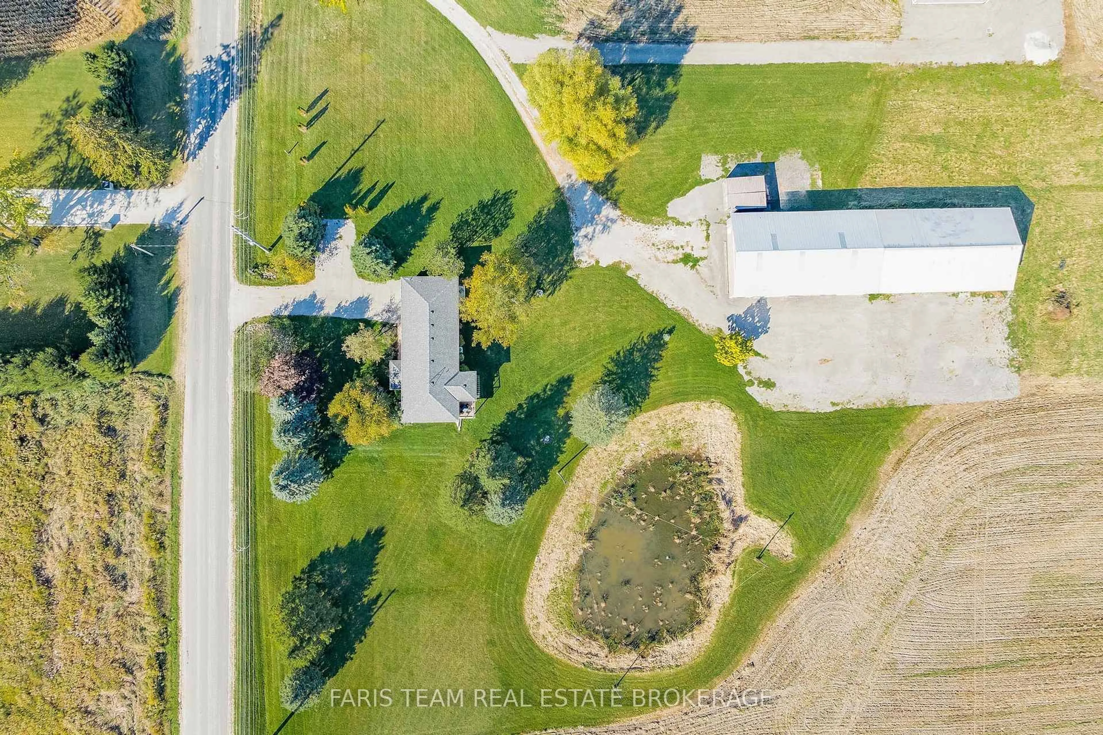 A pic from outside/outdoor area/front of a property/back of a property/a pic from drone, unknown for 5349 6th Line, Essa Ontario L0L 1L0