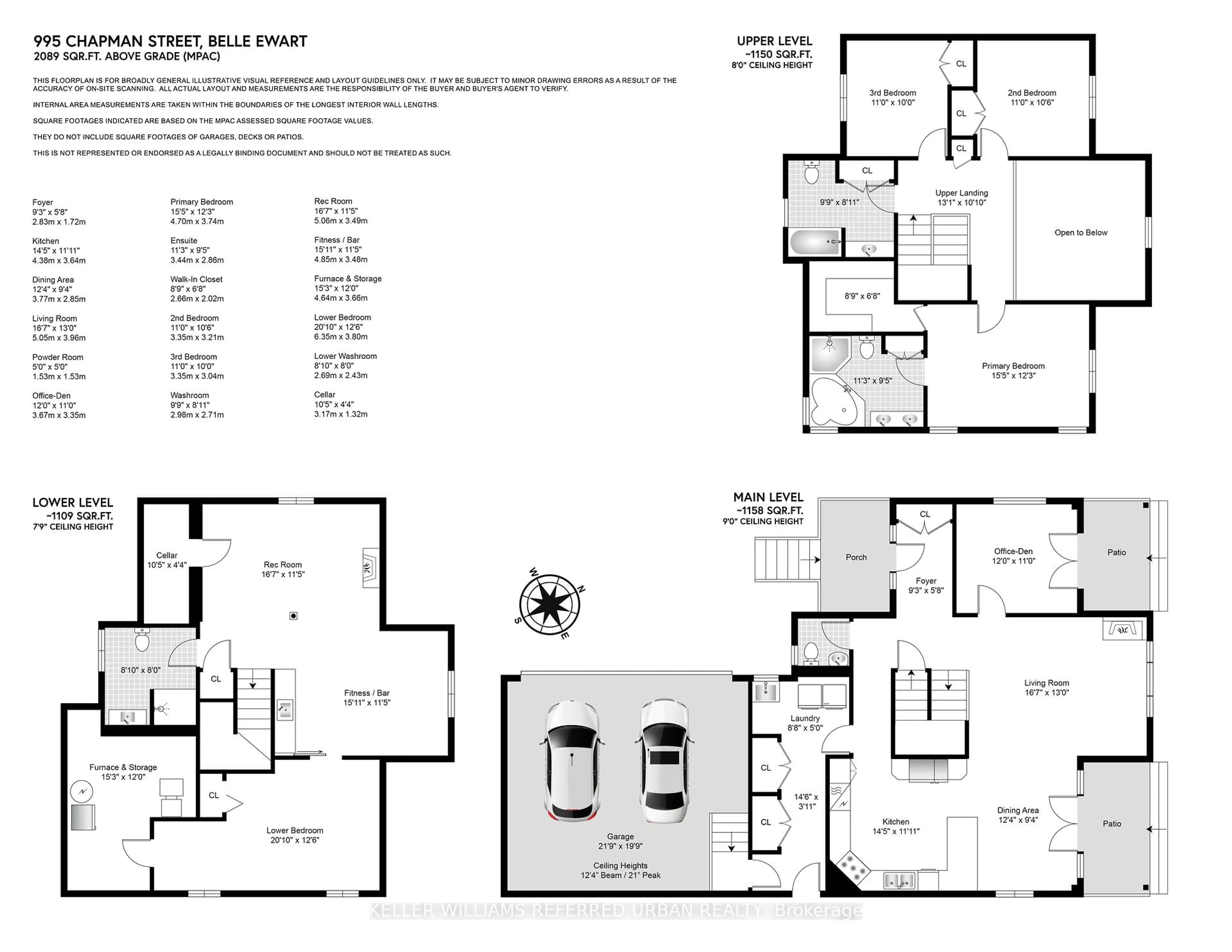 Floor plan for 995 Chapman St, Innisfil Ontario L0L 1W0
