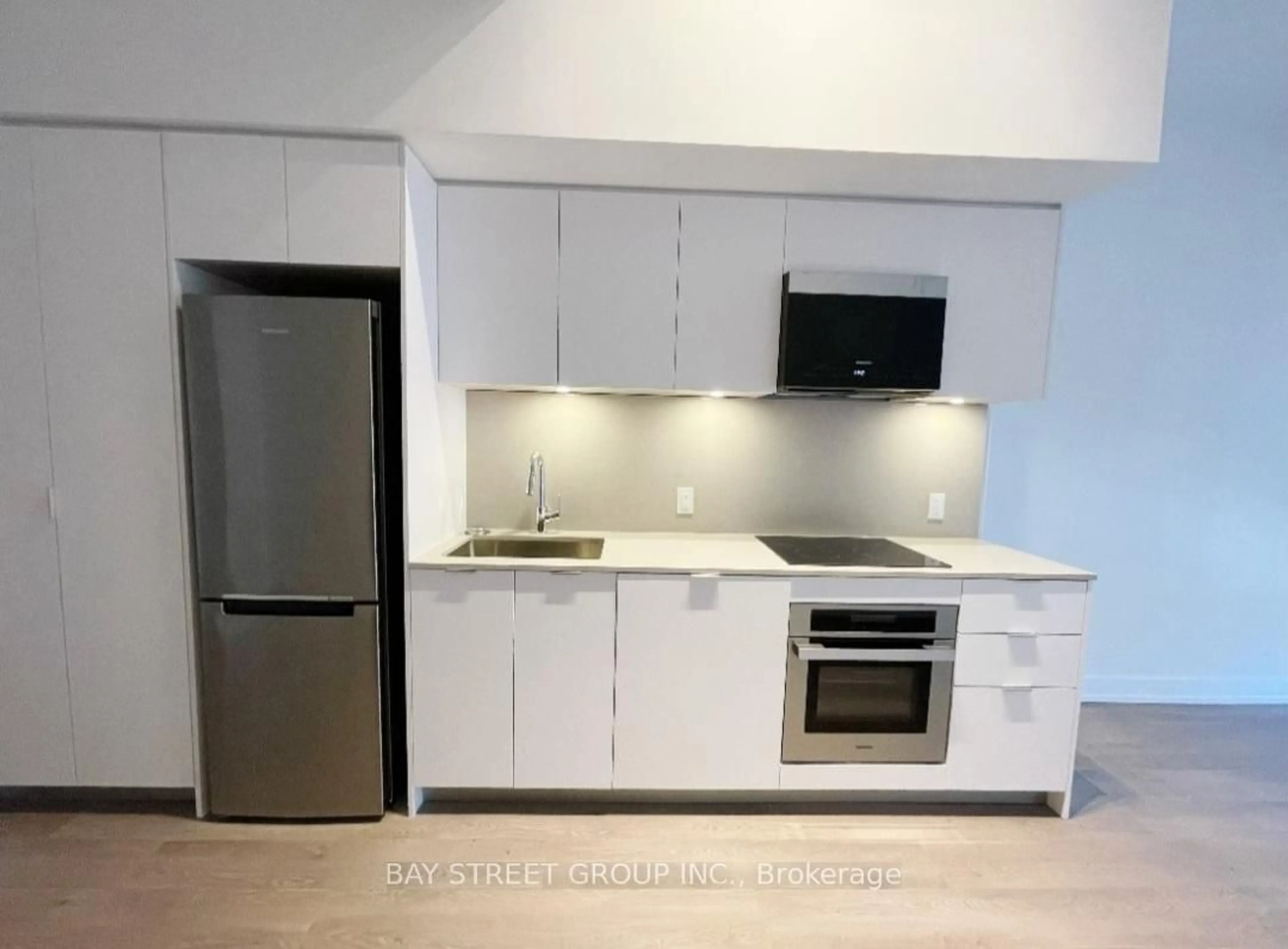 Standard kitchen, wood/laminate floor for 9 Clegg Rd #201, Markham Ontario L6G 0H3