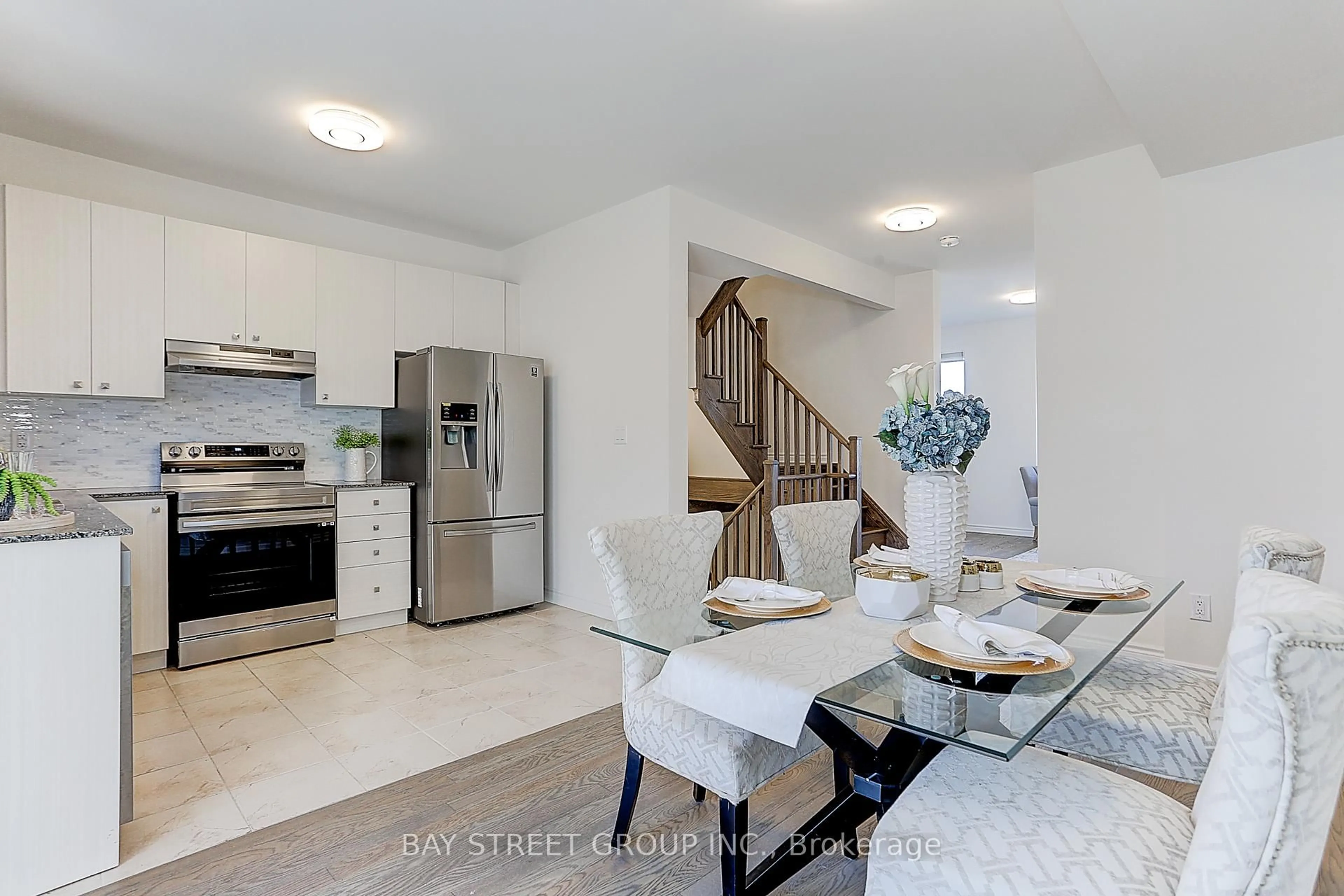 Open concept kitchen, ceramic/tile floor for 12 Chicago Lane, Markham Ontario L6E 0V6