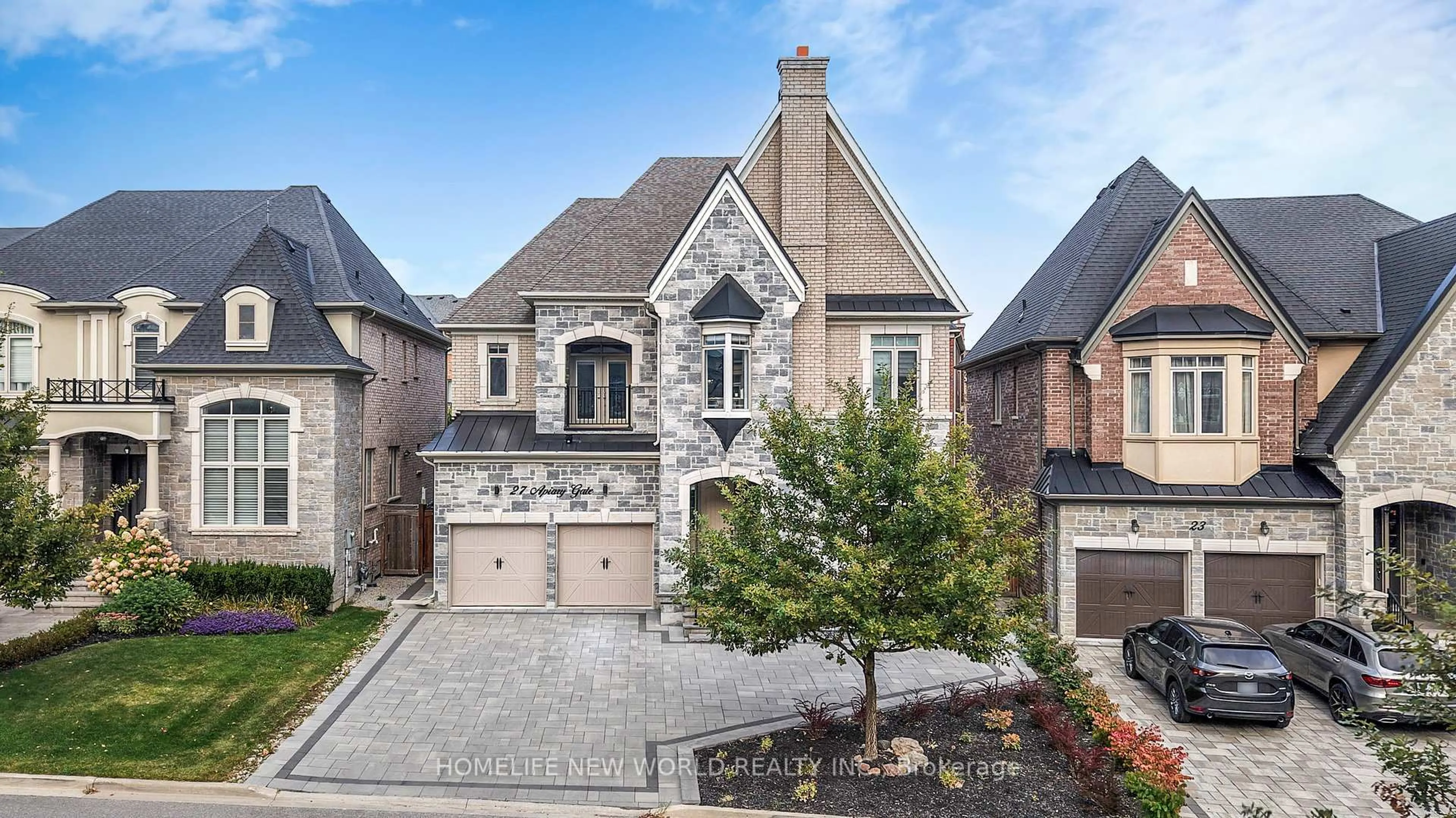 Home with brick exterior material, street for 27 Apiary Gate, Vaughan Ontario L6A 4W5