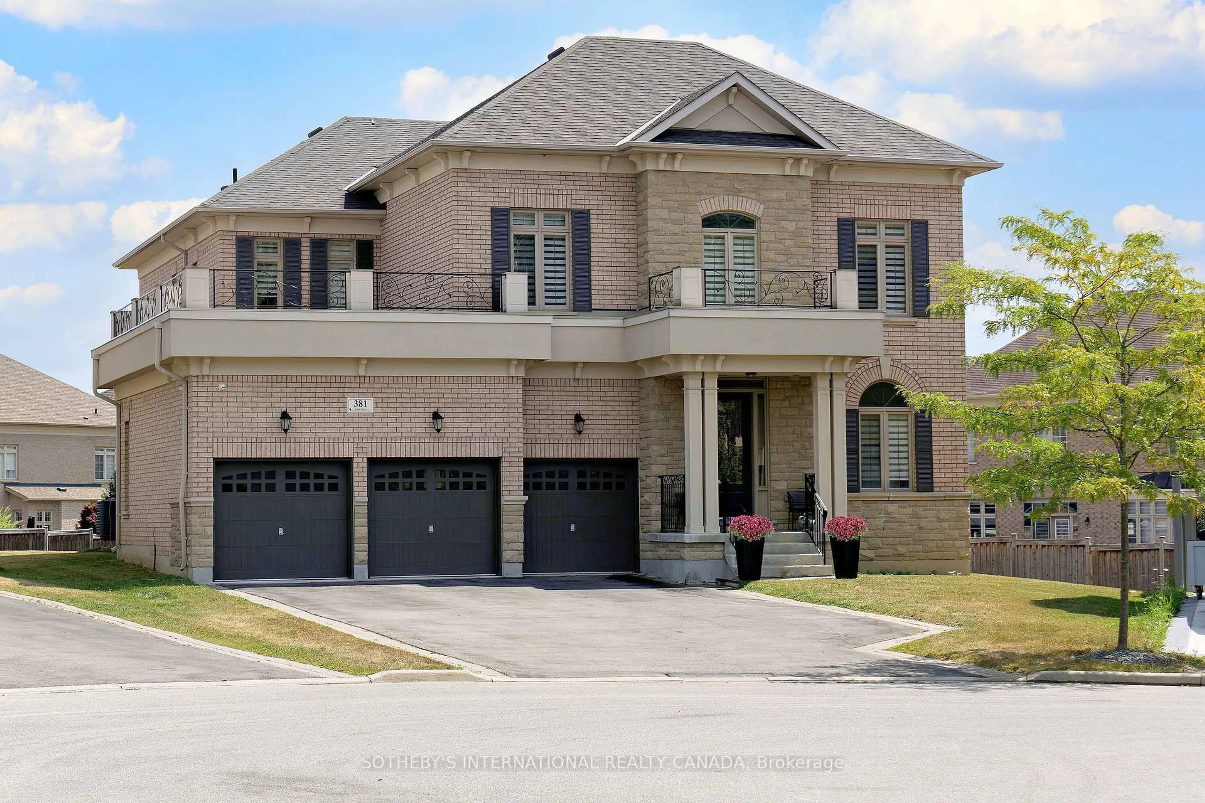 Home with brick exterior material, street for 381 Poetry Dr, Vaughan Ontario L4L 8L1