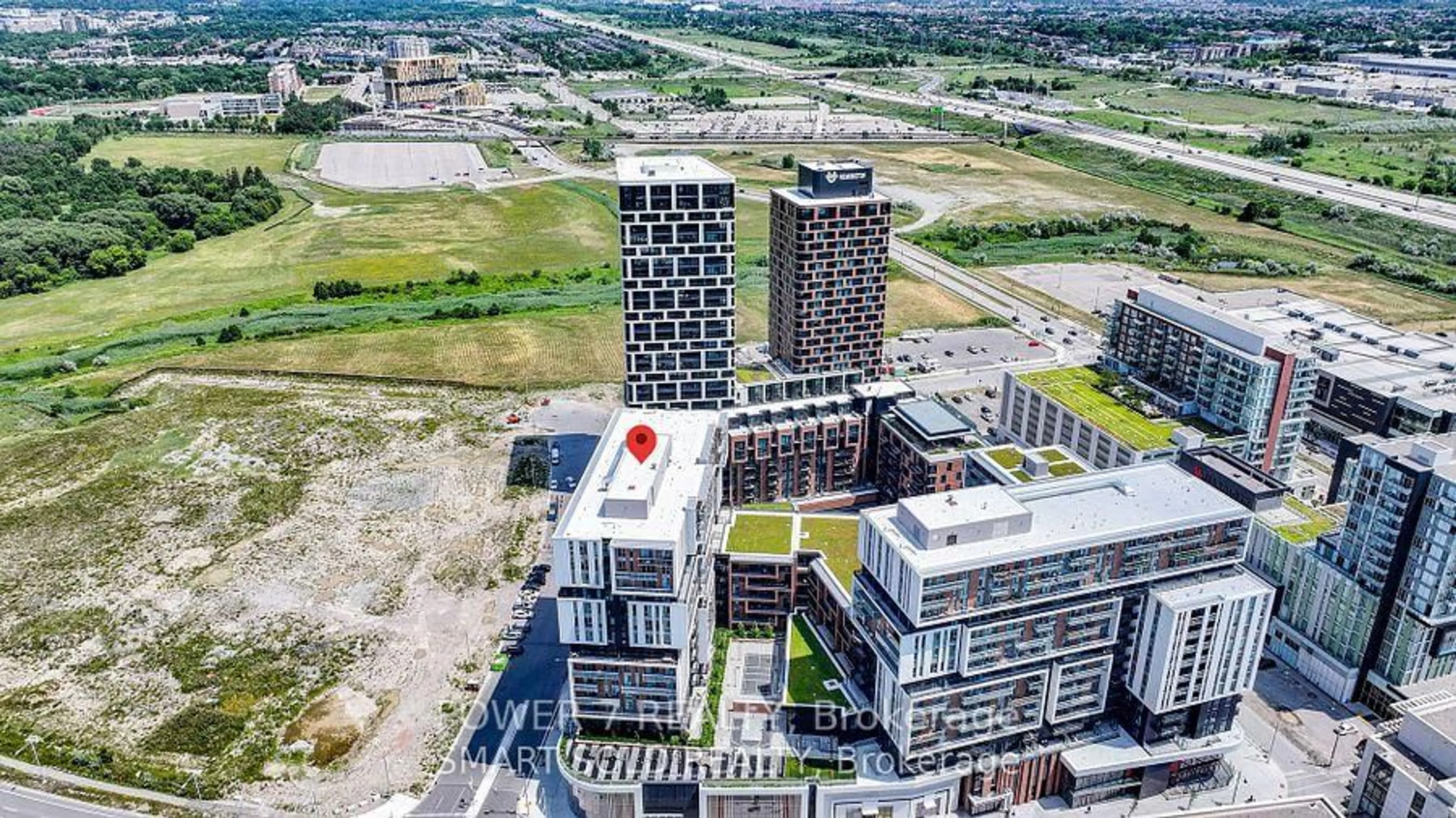 A pic from outside/outdoor area/front of a property/back of a property/a pic from drone, city buildings view from balcony for 292 Verdale Crossing #1308, Markham Ontario L6G 0H6