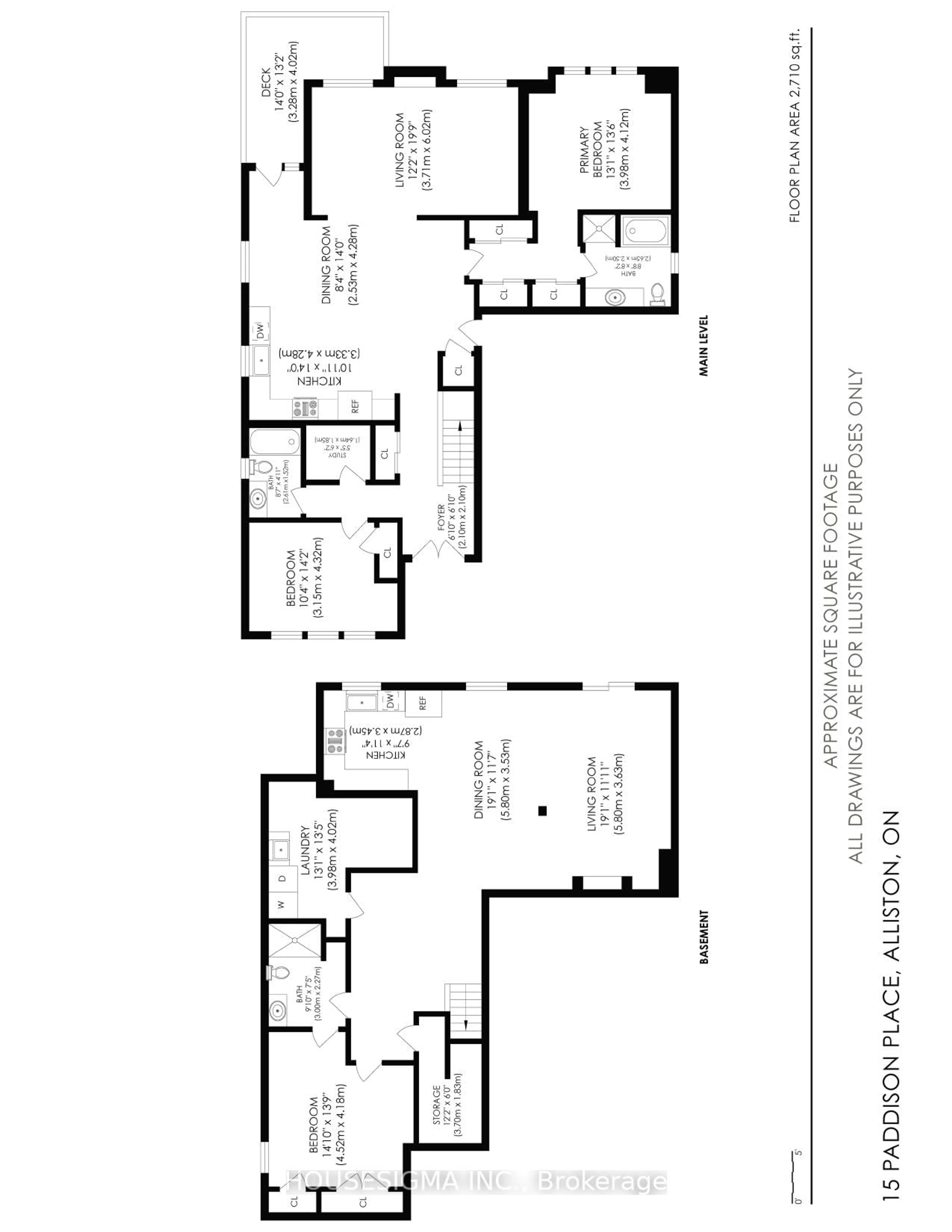 Floor plan for 15 Paddison Pl, New Tecumseth Ontario L9R 0J4
