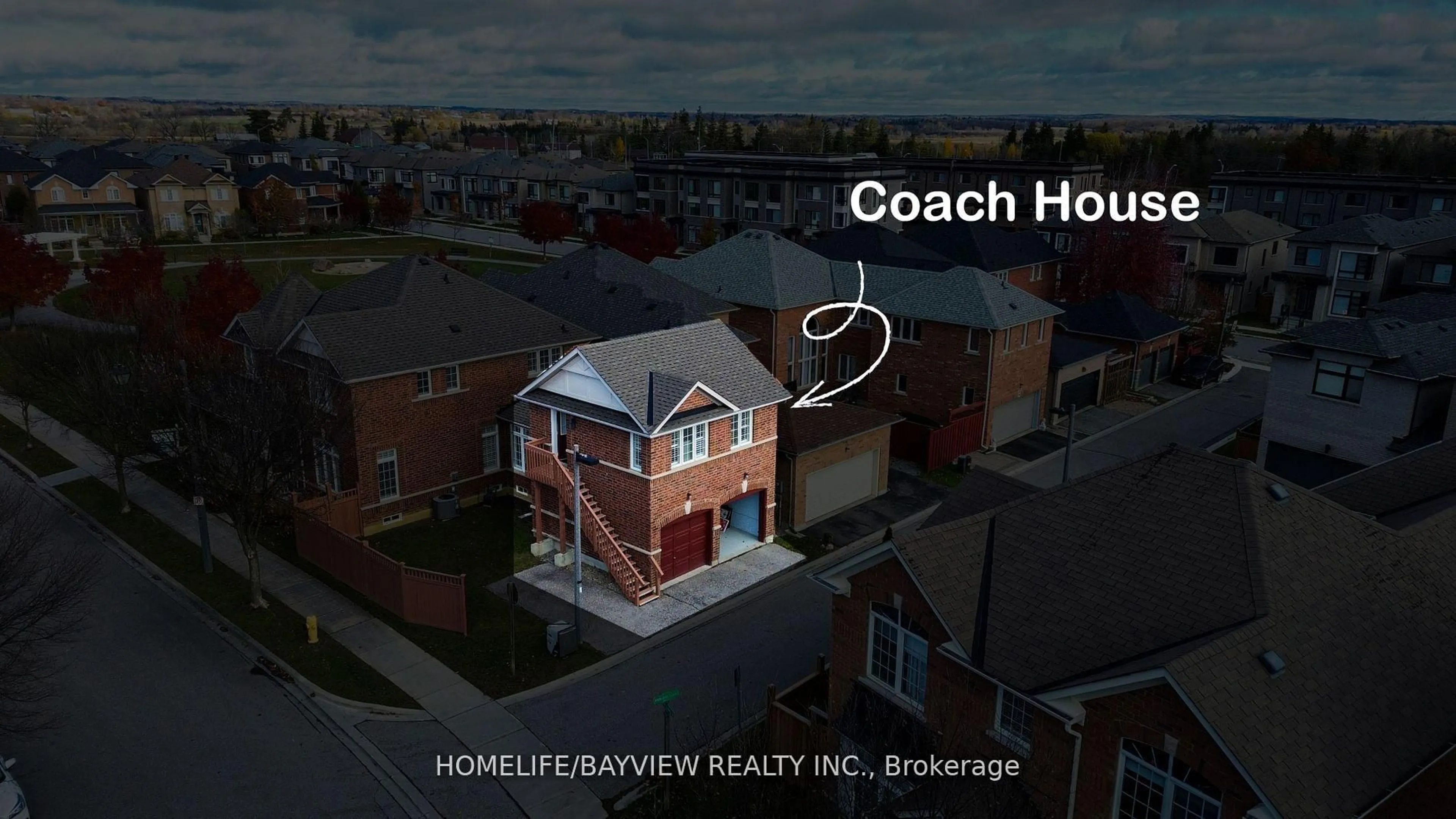 A pic from outside/outdoor area/front of a property/back of a property/a pic from drone, street for 2 Hikers Lane, Markham Ontario L6B 0K3