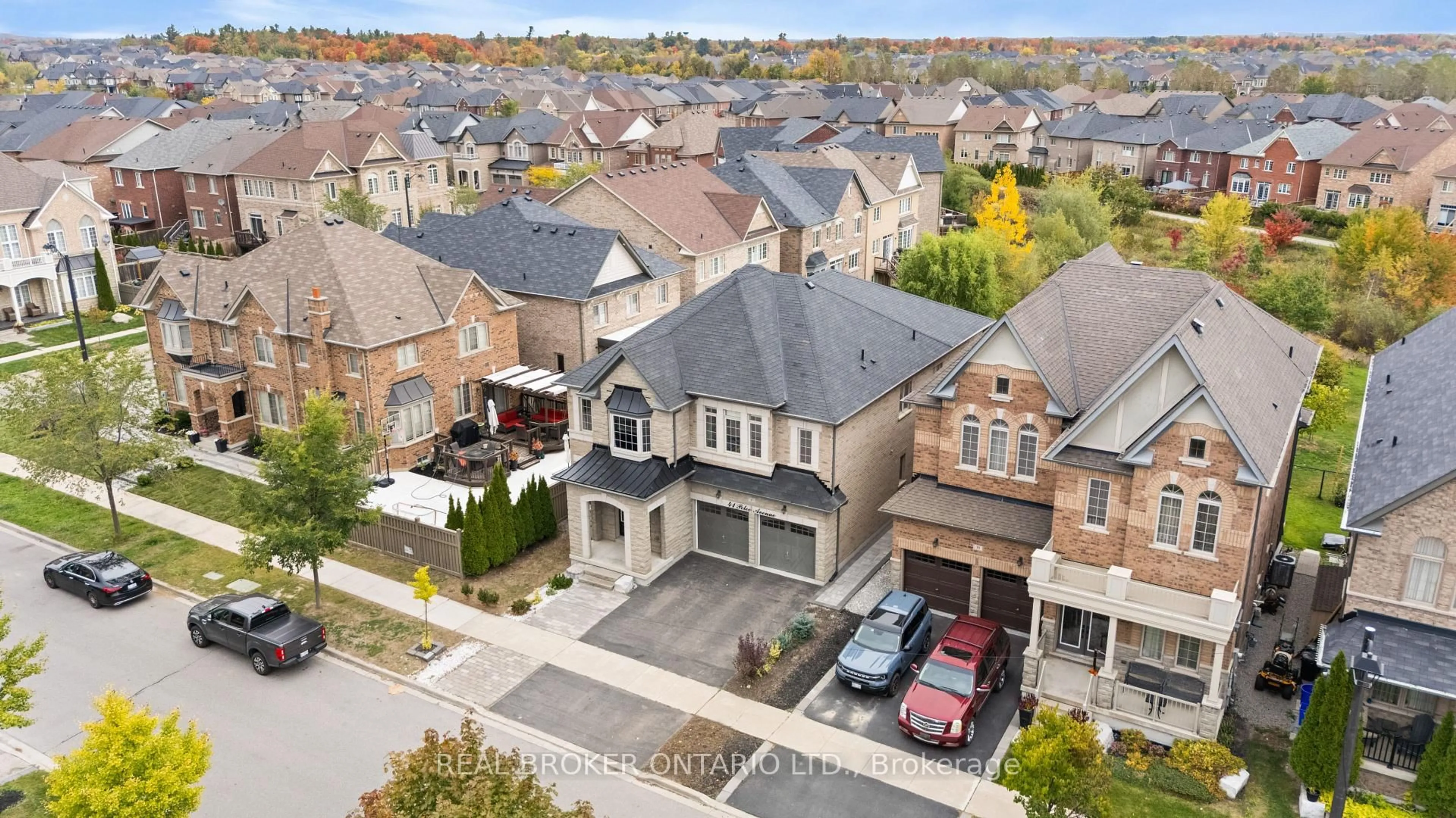 A pic from outside/outdoor area/front of a property/back of a property/a pic from drone, street for 41 Pelee Ave, Vaughan Ontario L4H 3Y9