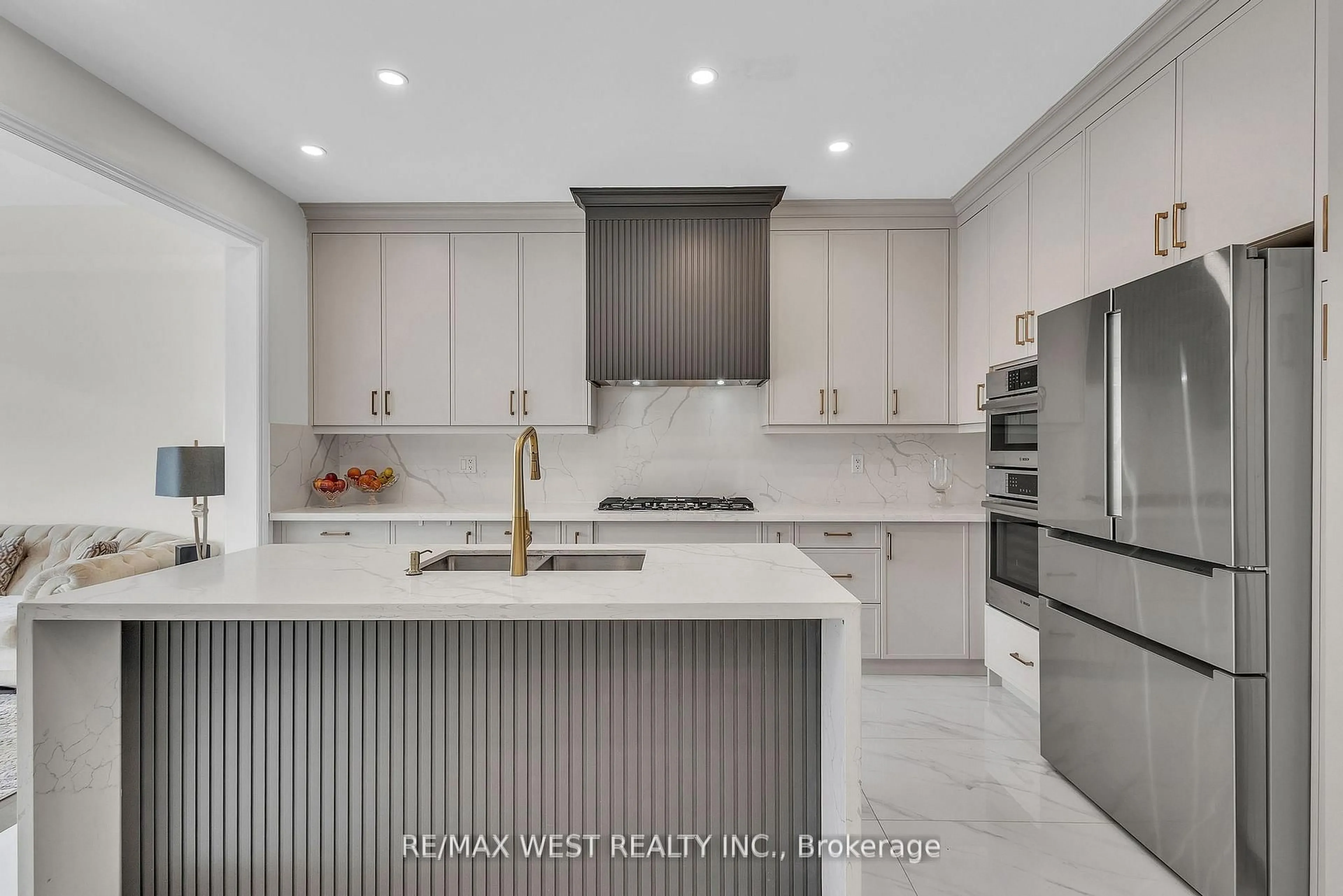 Contemporary kitchen, ceramic/tile floor for 61 Zenith Ave, Vaughan Ontario L4H 4L1