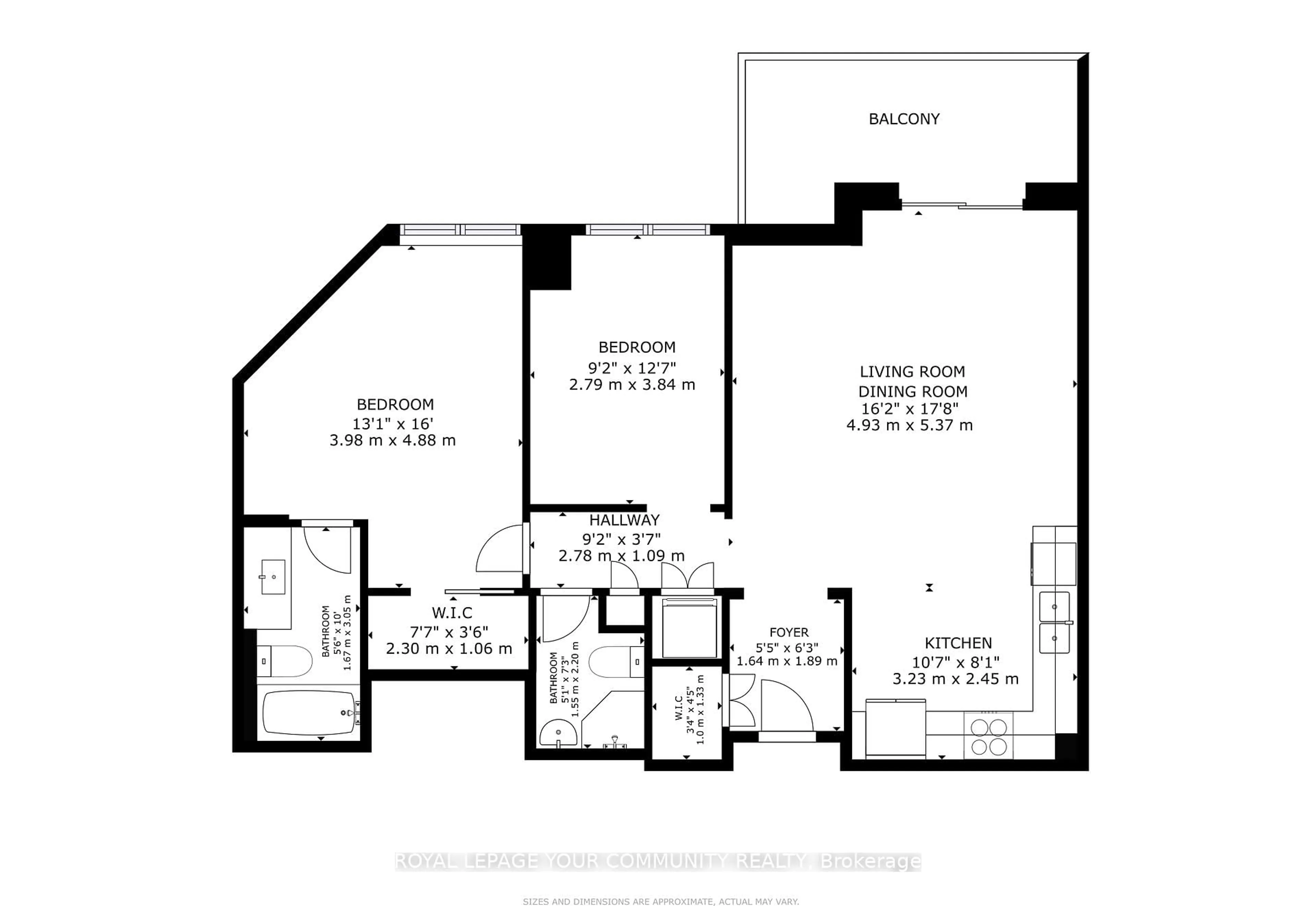 Floor plan for 80 Burns Blvd #416, King Ontario L7B 0B3