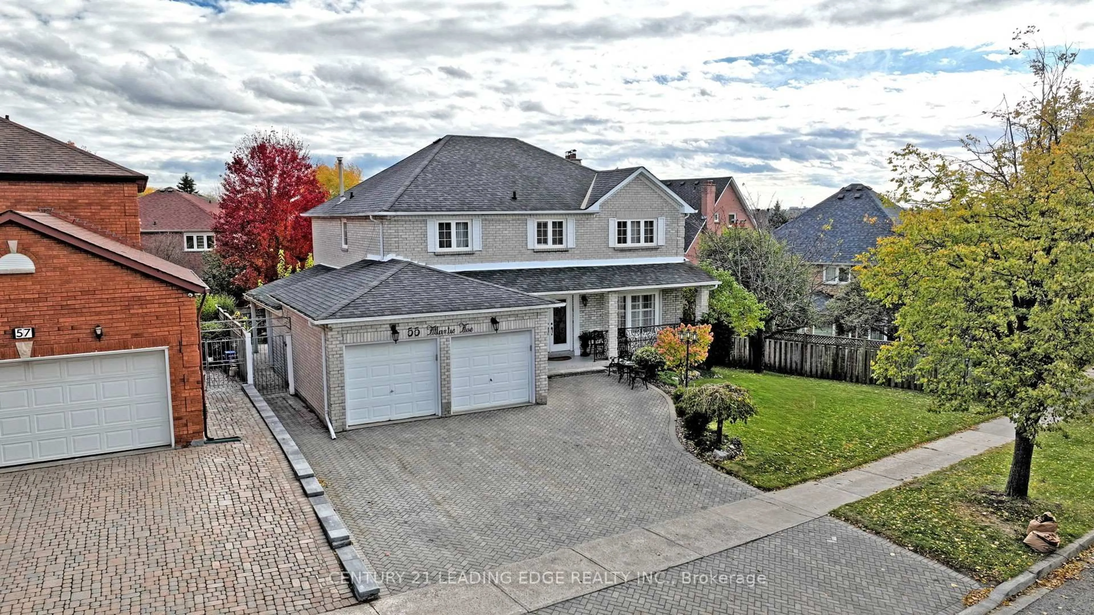 A pic from outside/outdoor area/front of a property/back of a property/a pic from drone, street for 55 Atlantic Ave, Markham Ontario L3P 7C7