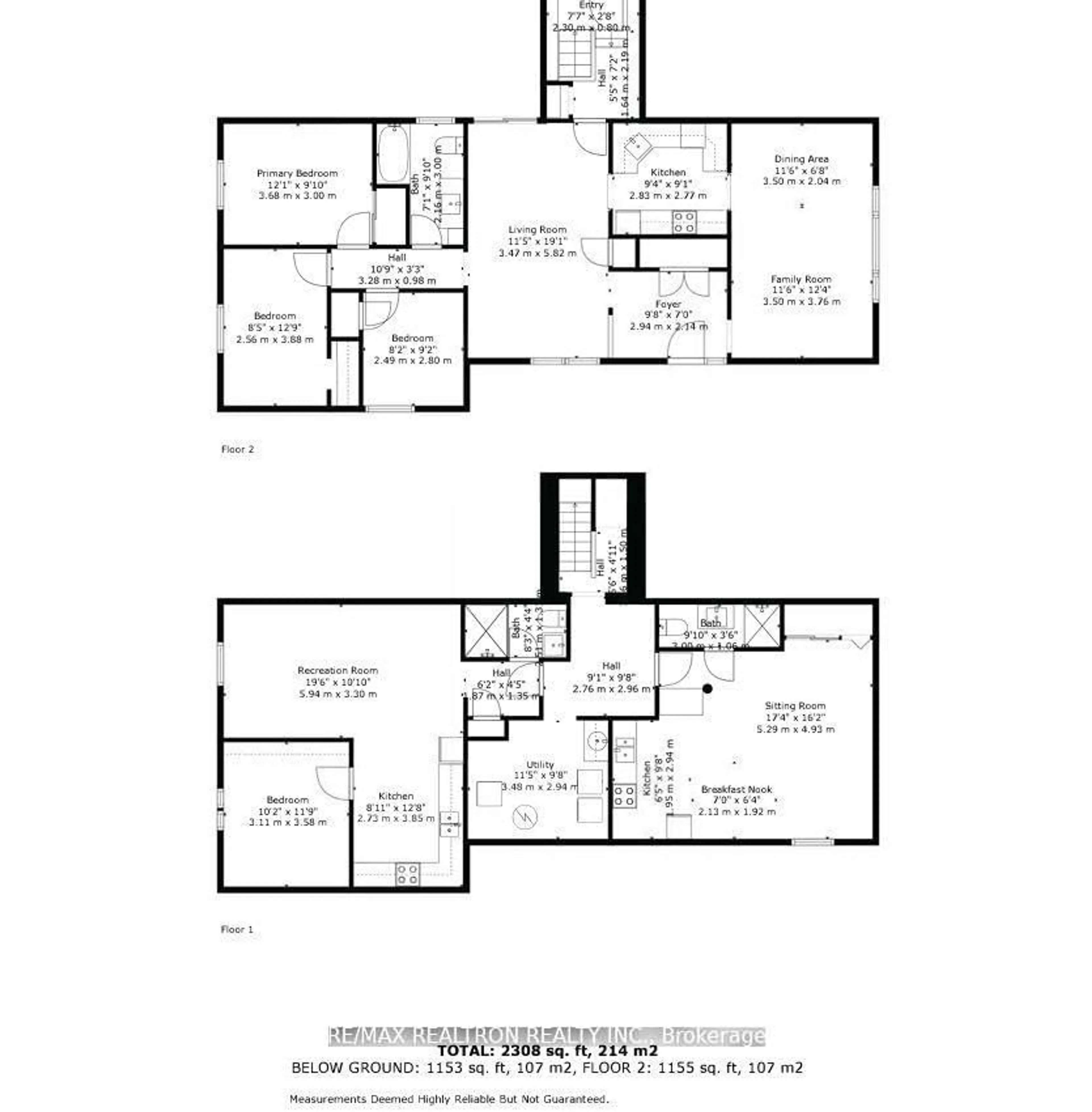 Floor plan for 46 Meadowview Ave, Markham Ontario L3T 1K7