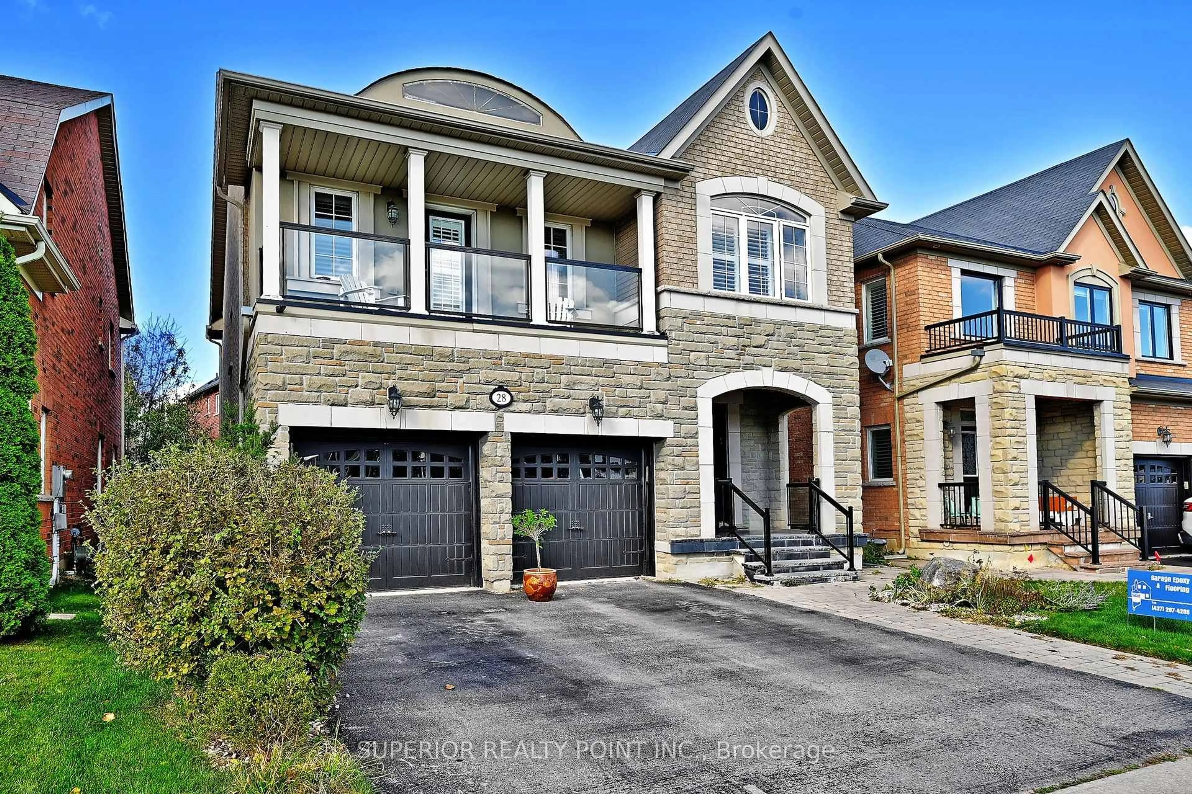 Home with brick exterior material, street for 28 Maple Valley Rd, Vaughan Ontario L6A 0X9