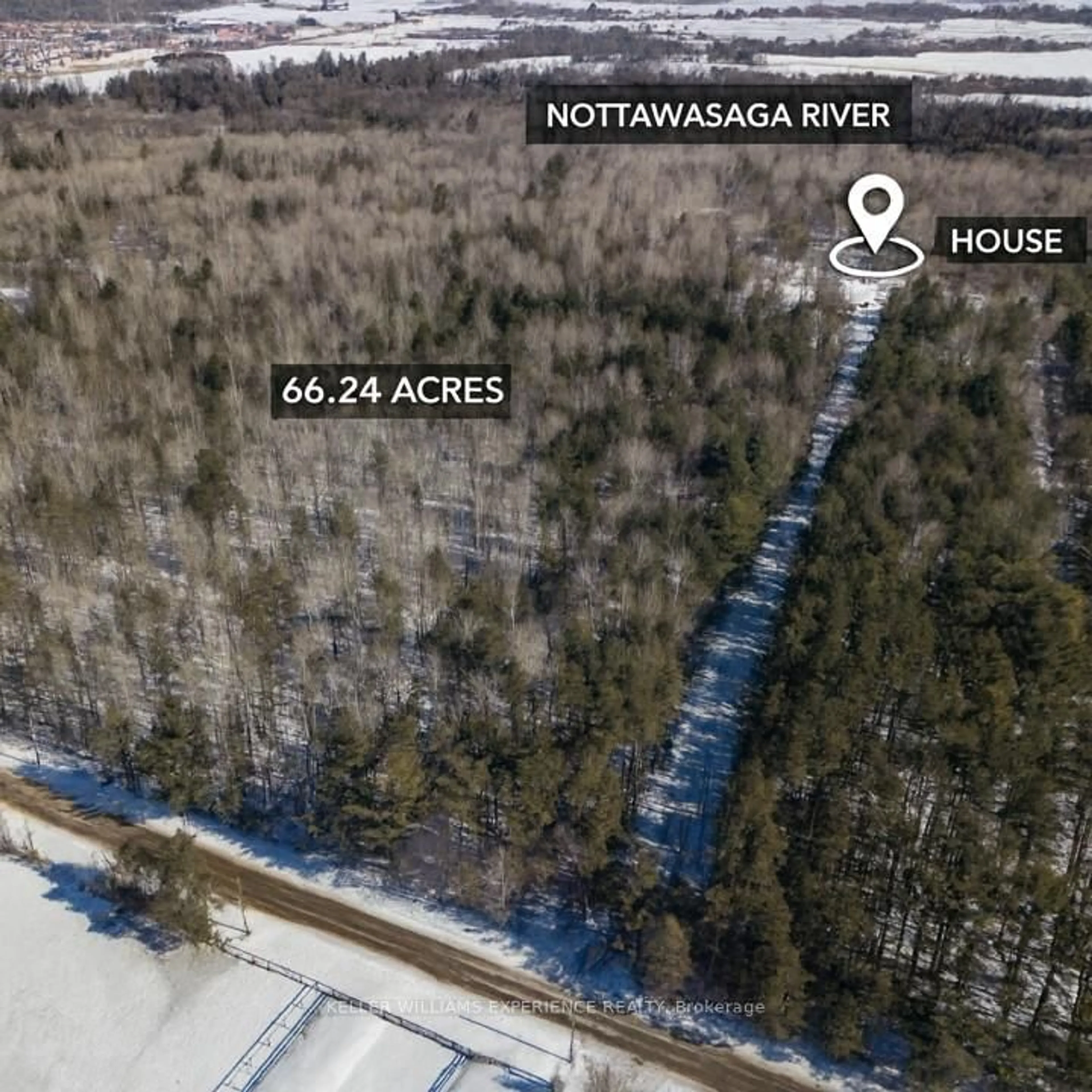A pic from outside/outdoor area/front of a property/back of a property/a pic from drone, water/lake/river/ocean view for 8137 4th Line, Essa Ontario L3W 0S5
