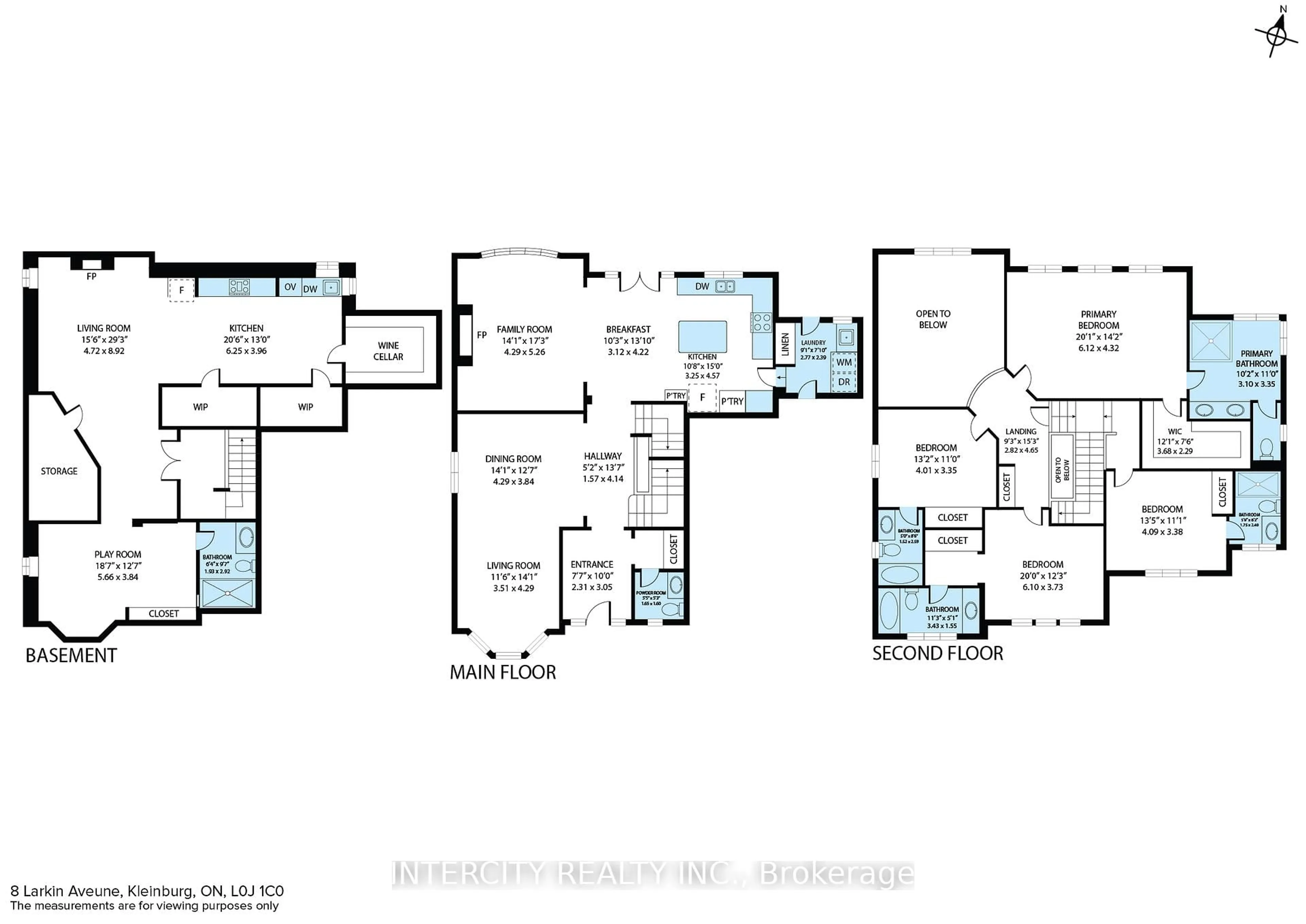 Floor plan for 8 Larkin Ave, King Ontario L7B 0N8