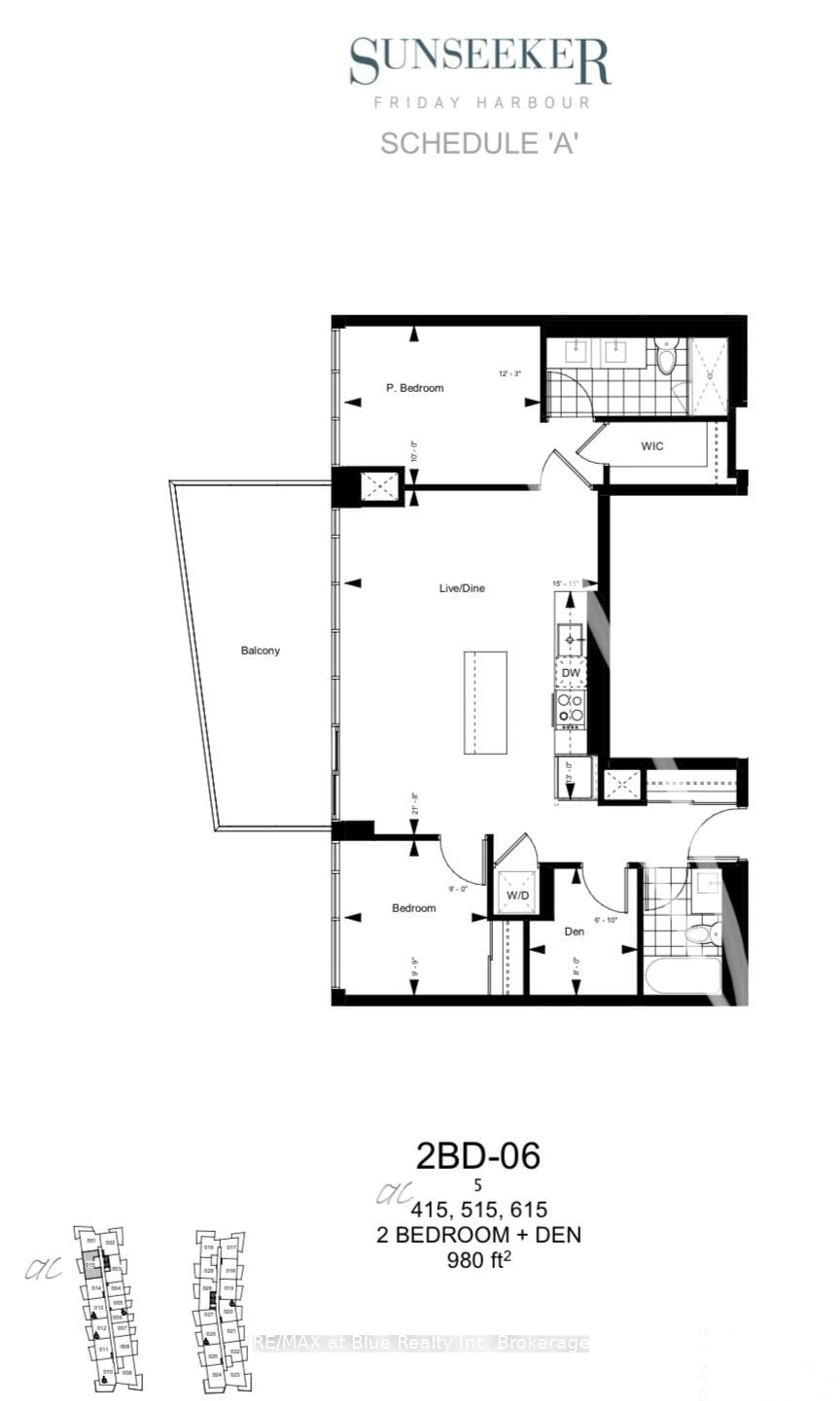 Floor plan for 333 Sunseeker Ave #515, Innisfil Ontario L9S 0R6