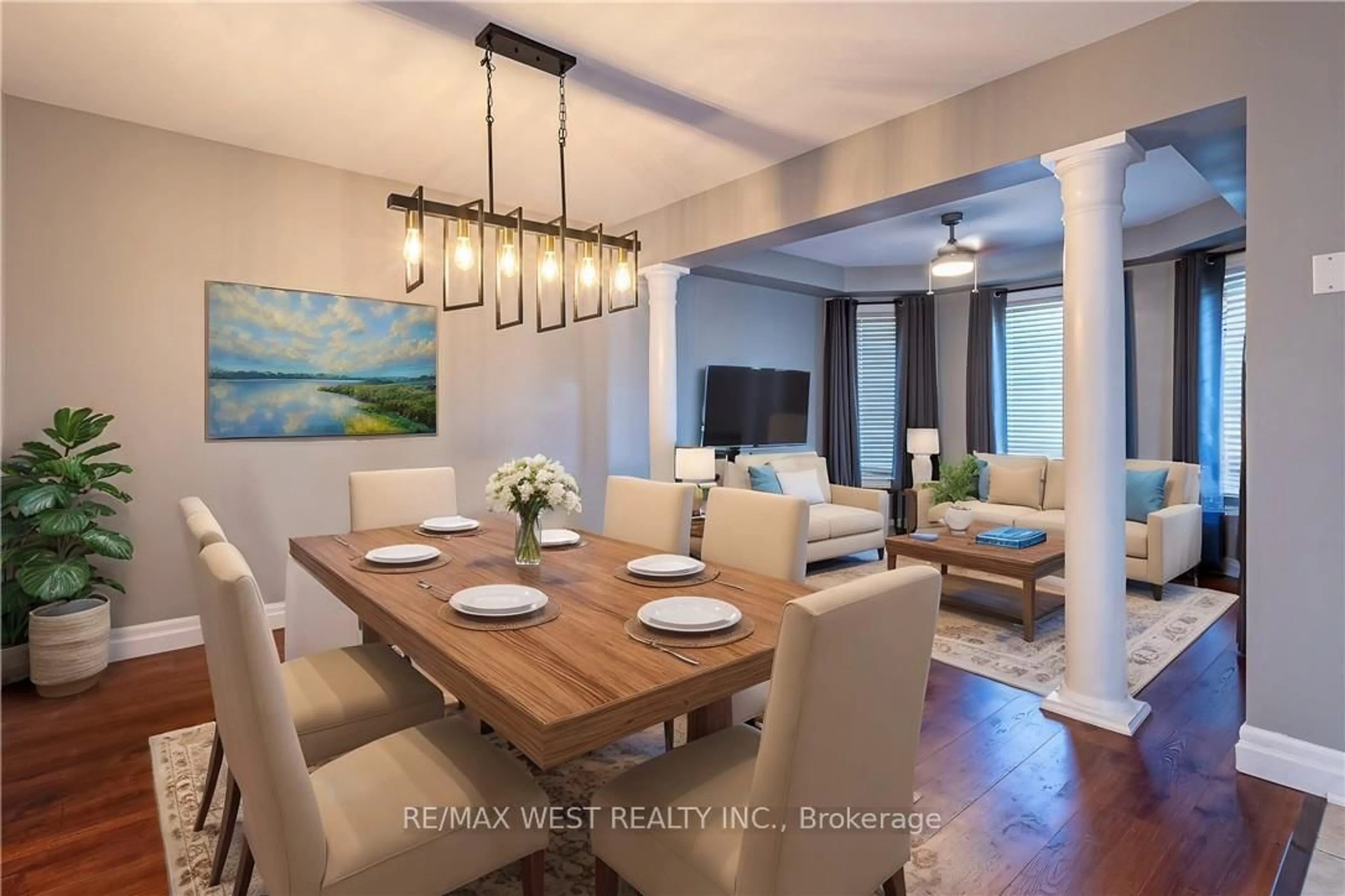 Dining room, wood/laminate floor for 69 Kidd Cres, New Tecumseth Ontario L9R 0C8