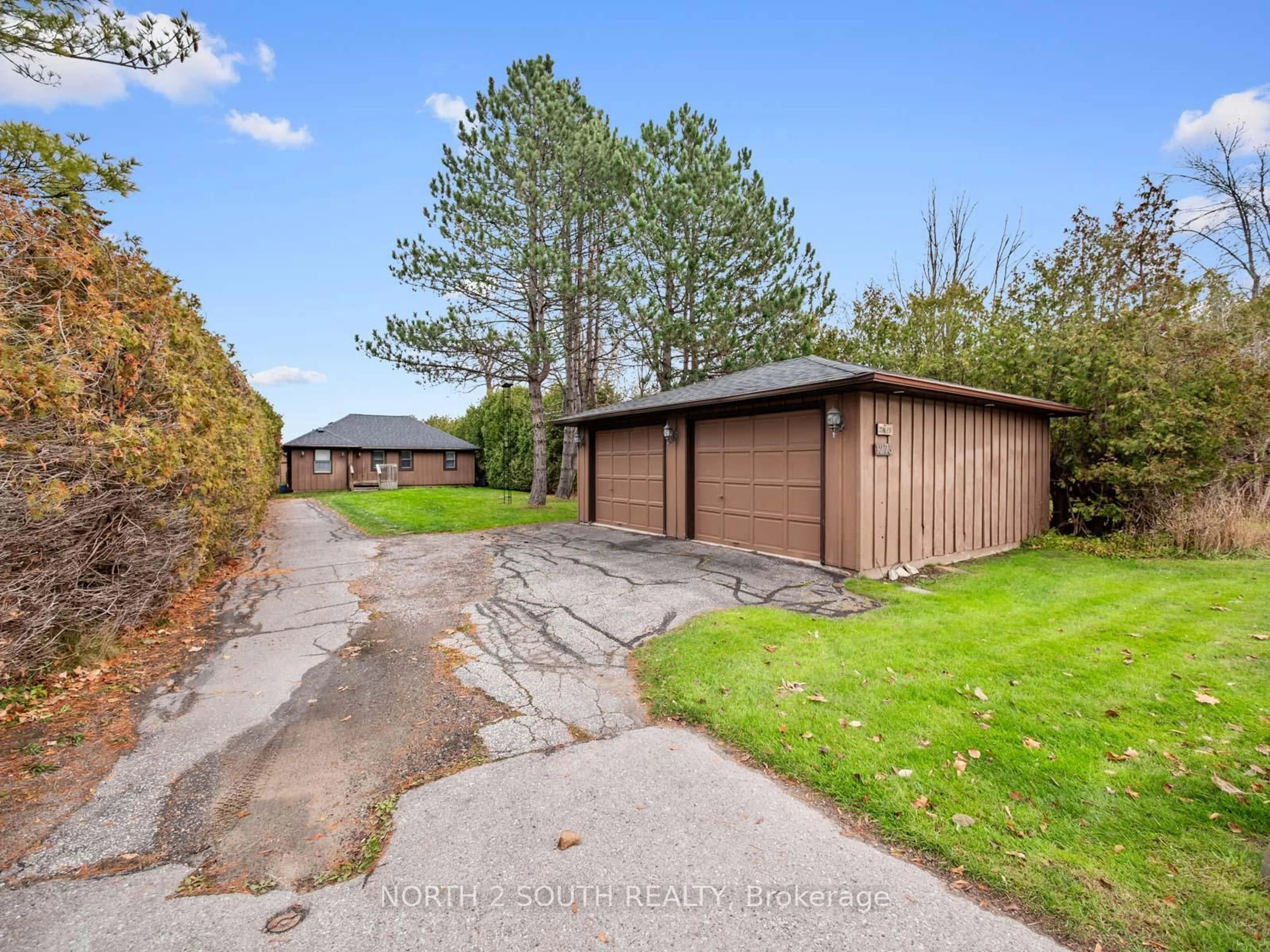 A pic from outside/outdoor area/front of a property/back of a property/a pic from drone, water/lake/river/ocean view for 1273 Maple Rd, Innisfil Ontario L9S 2Z9