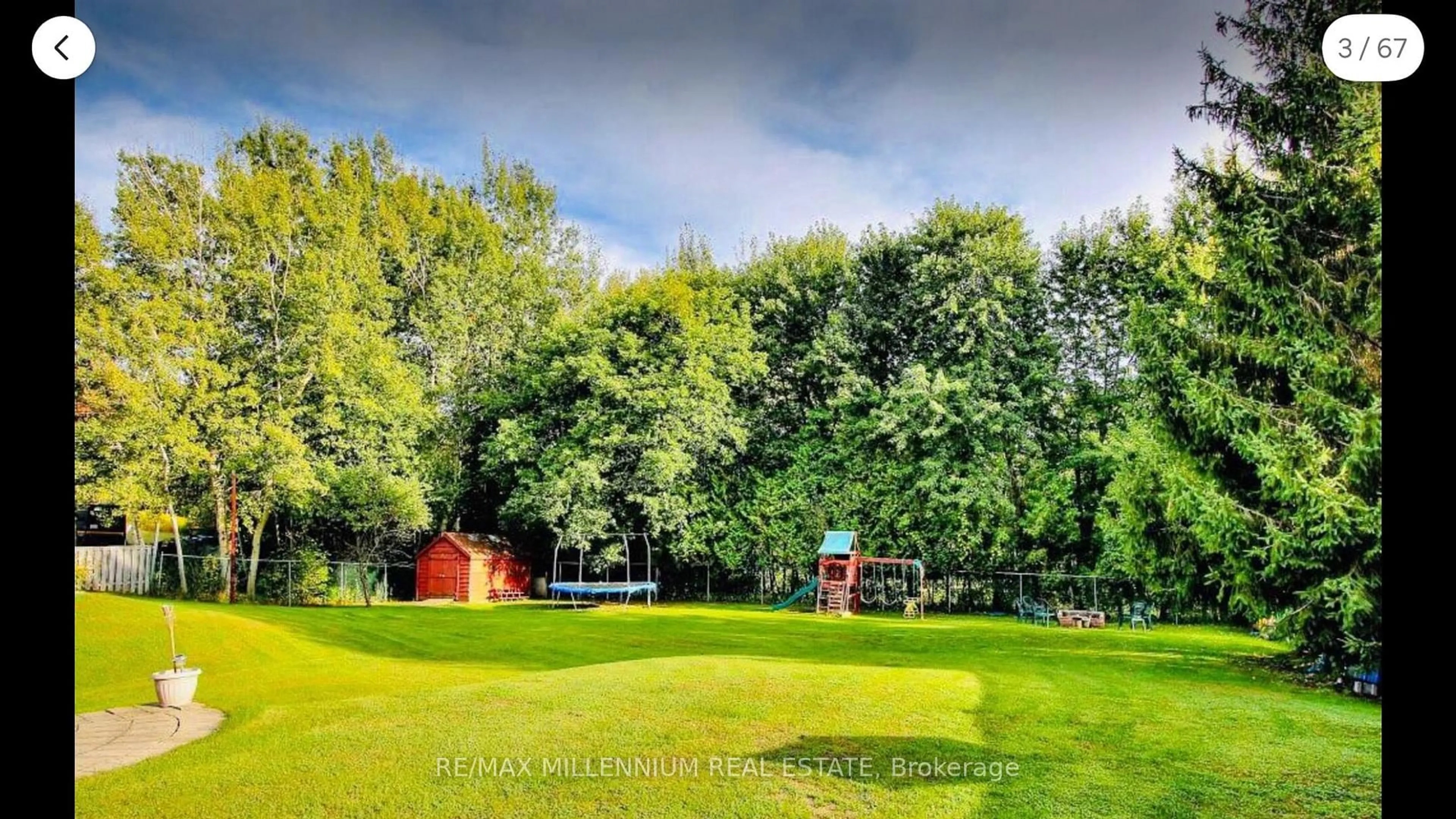 A pic from outside/outdoor area/front of a property/back of a property/a pic from drone, forest/trees view for 2831 County Rd 89 Rd, Innisfil Ontario L0L 1L0