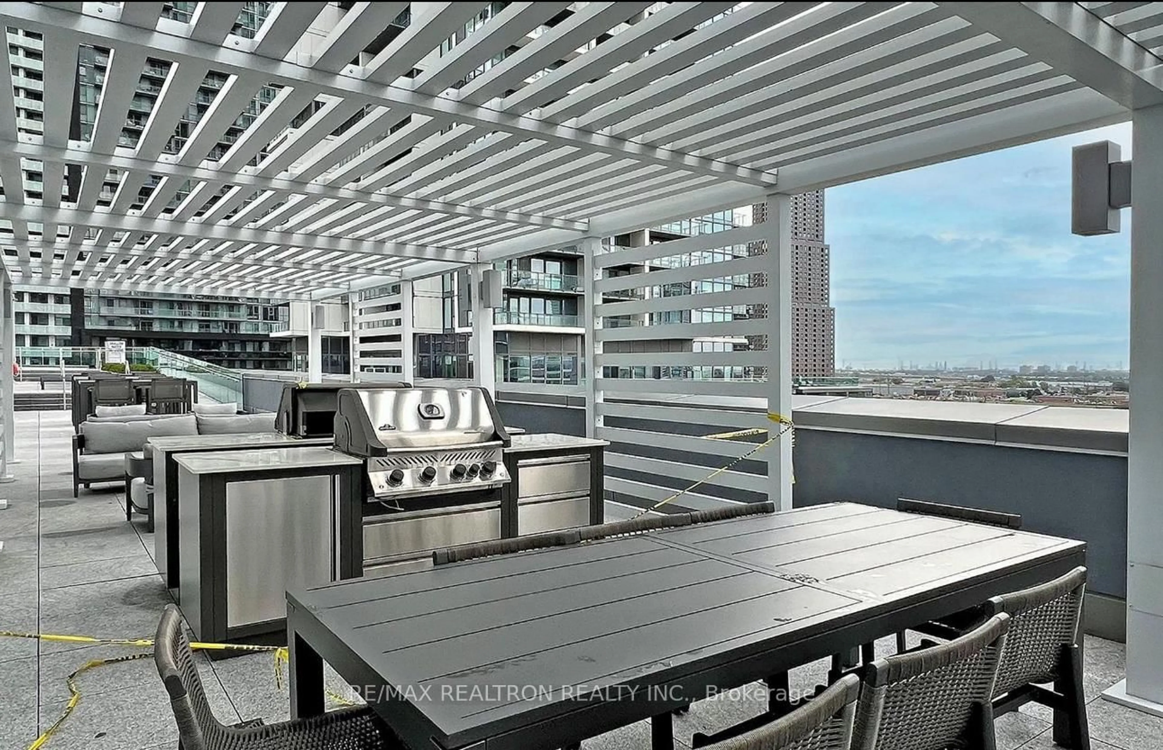 Patio, city buildings view from balcony for 7890 Jane St #3806, Vaughan Ontario L4K 0K9