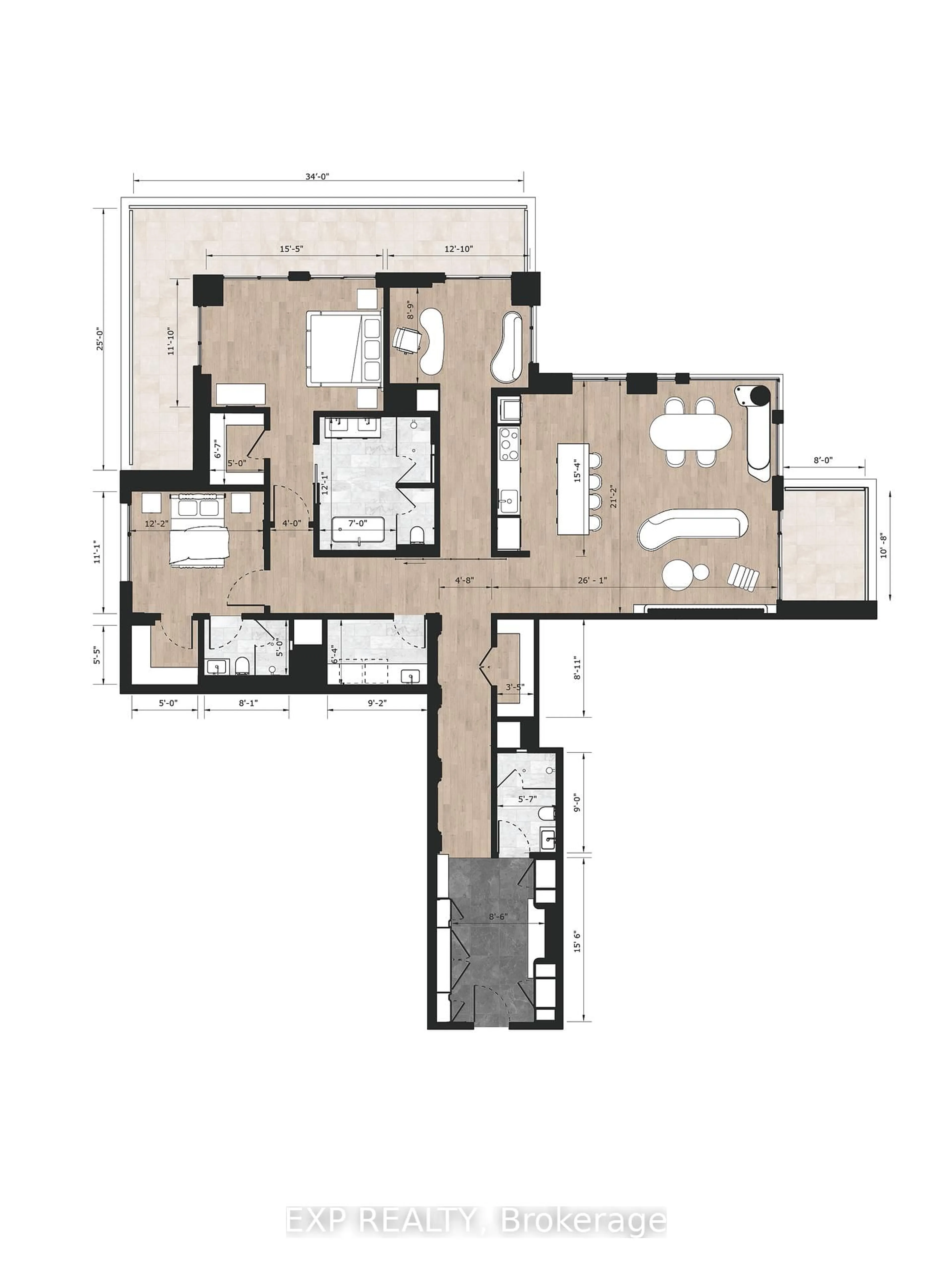 Floor plan for 399 Royal Orchard Blvd #418, Markham Ontario L3T 0H3