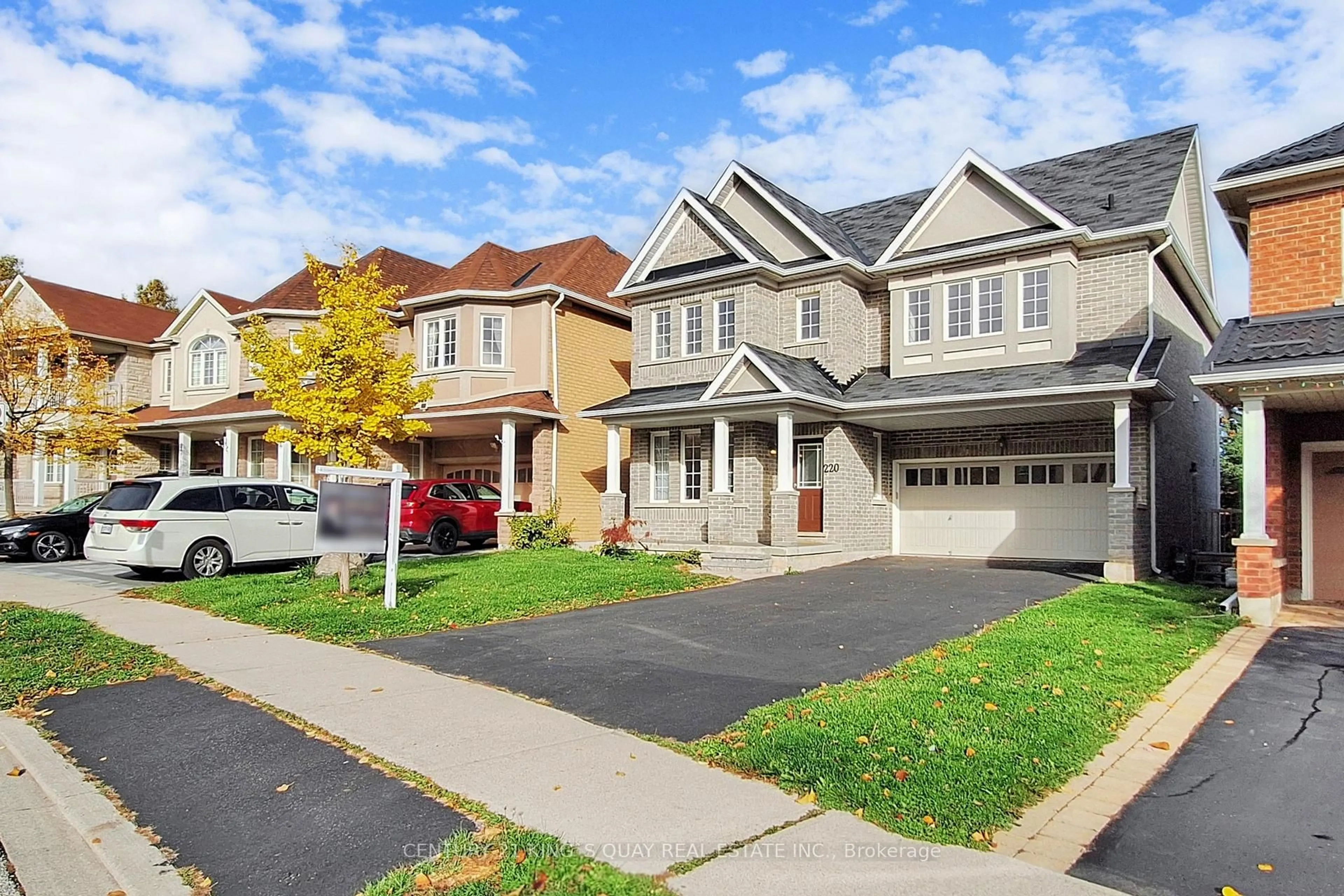 Home with vinyl exterior material, street for 220 Karl Rose Tr, Newmarket Ontario L3X 3J3