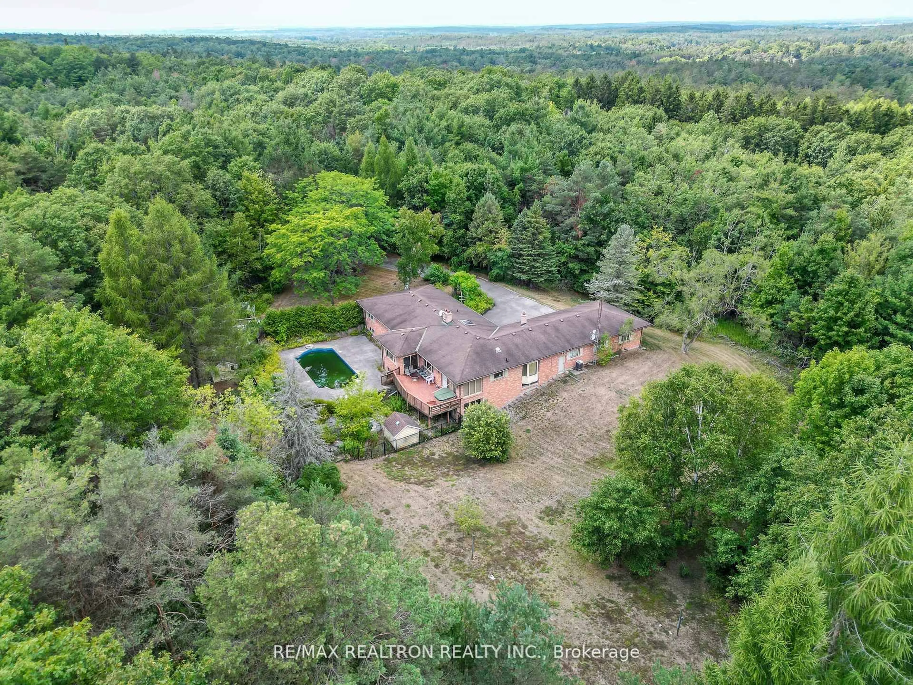 A pic from outside/outdoor area/front of a property/back of a property/a pic from drone, forest/trees view for 16271 Highway 48, Whitchurch-Stouffville Ontario L4A 7X4