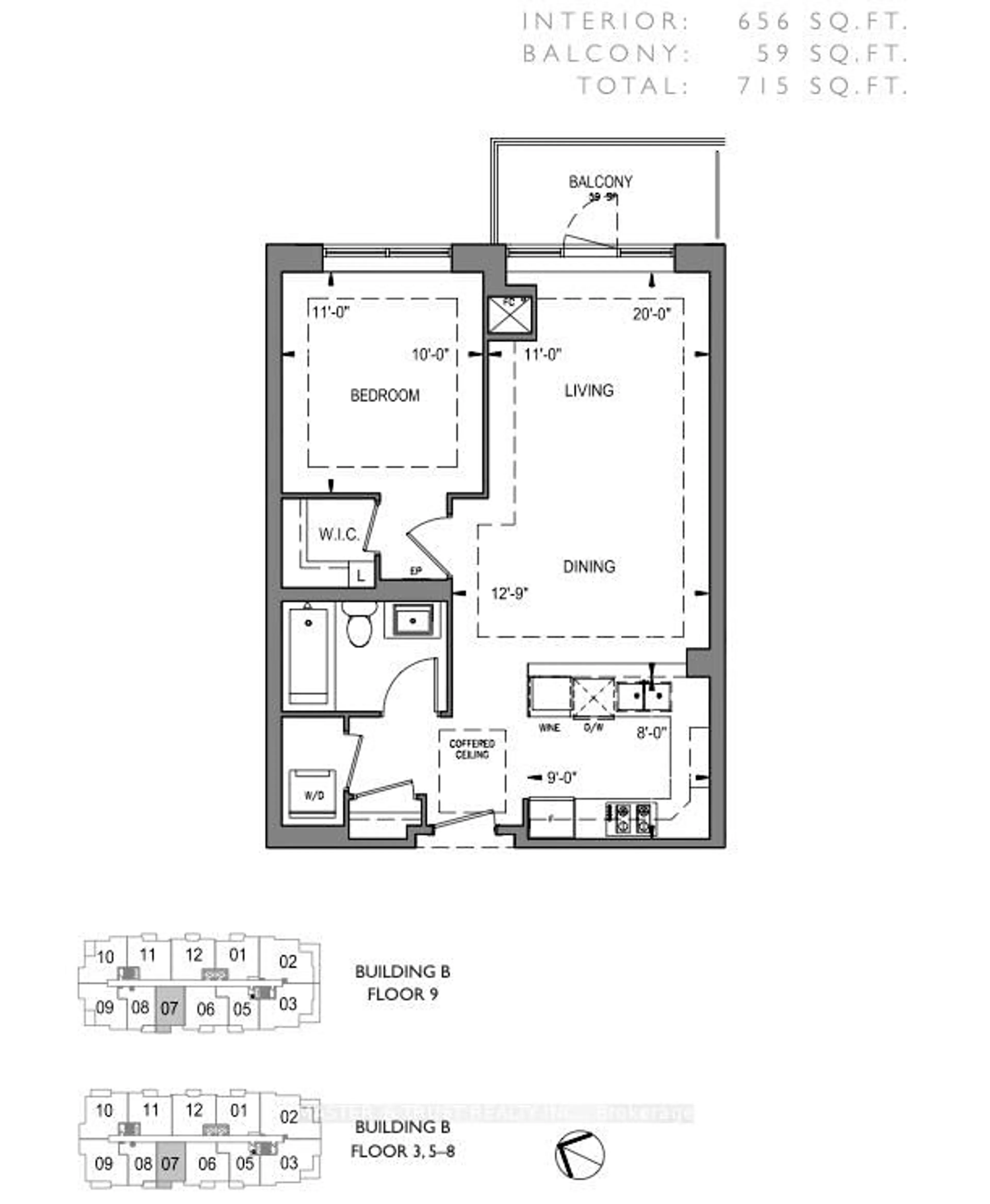 Floor plan for 15 Stollery Pond Cres #307, Markham Ontario L6C 0Y4