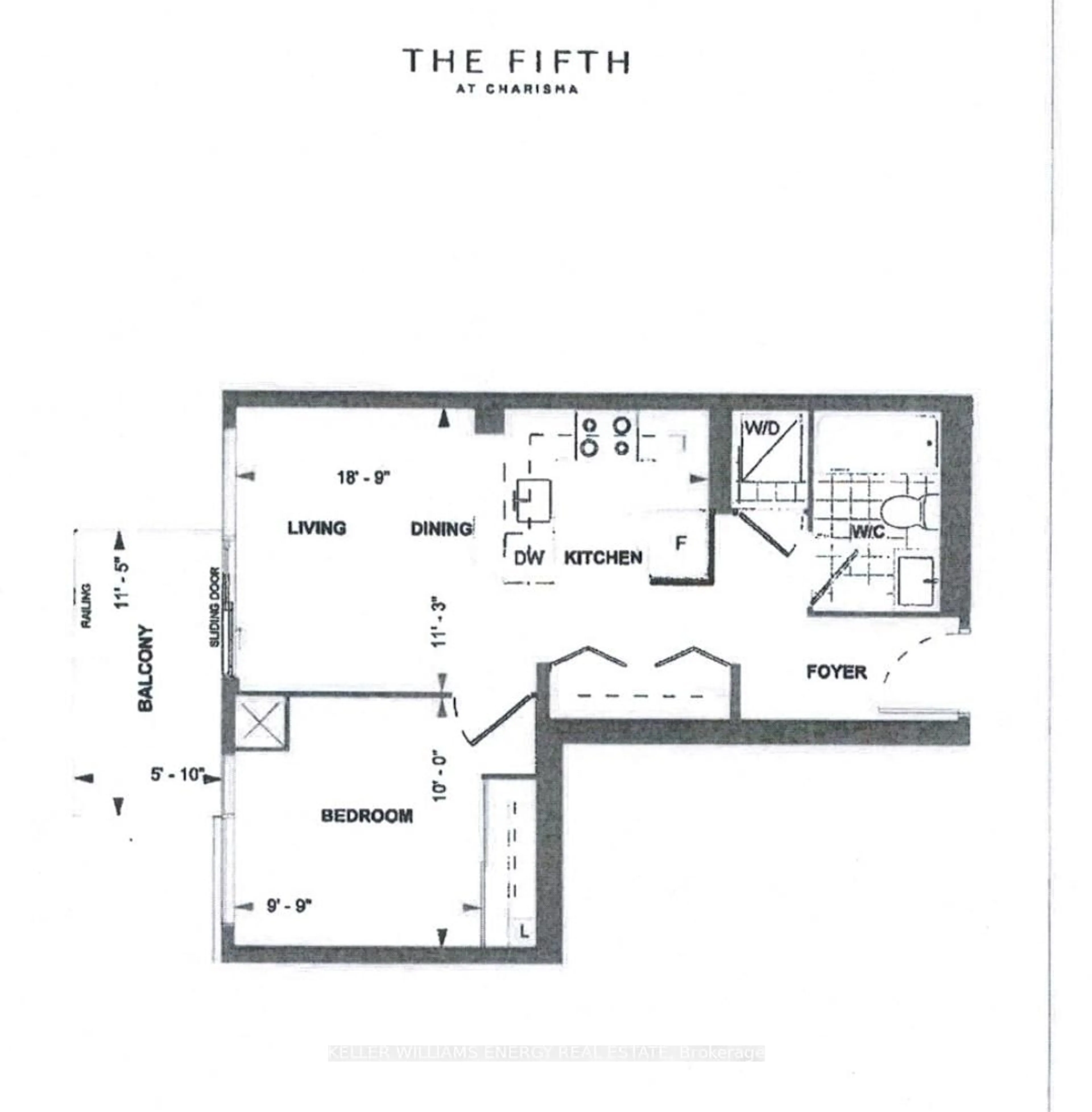 Floor plan for 27 Korda Gate #2810, Vaughan Ontario L4K 2M9