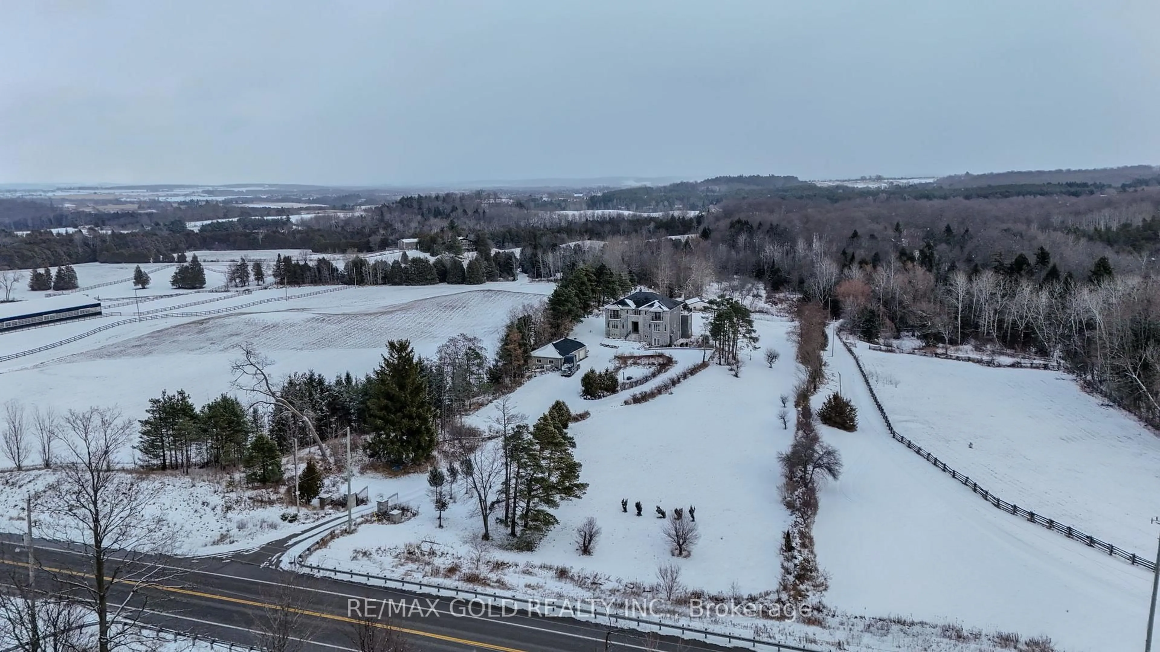 A pic from outside/outdoor area/front of a property/back of a property/a pic from drone, mountain view for 1985 County Rd 50 Rd, Adjala-Tosorontio Ontario L0G 1W0