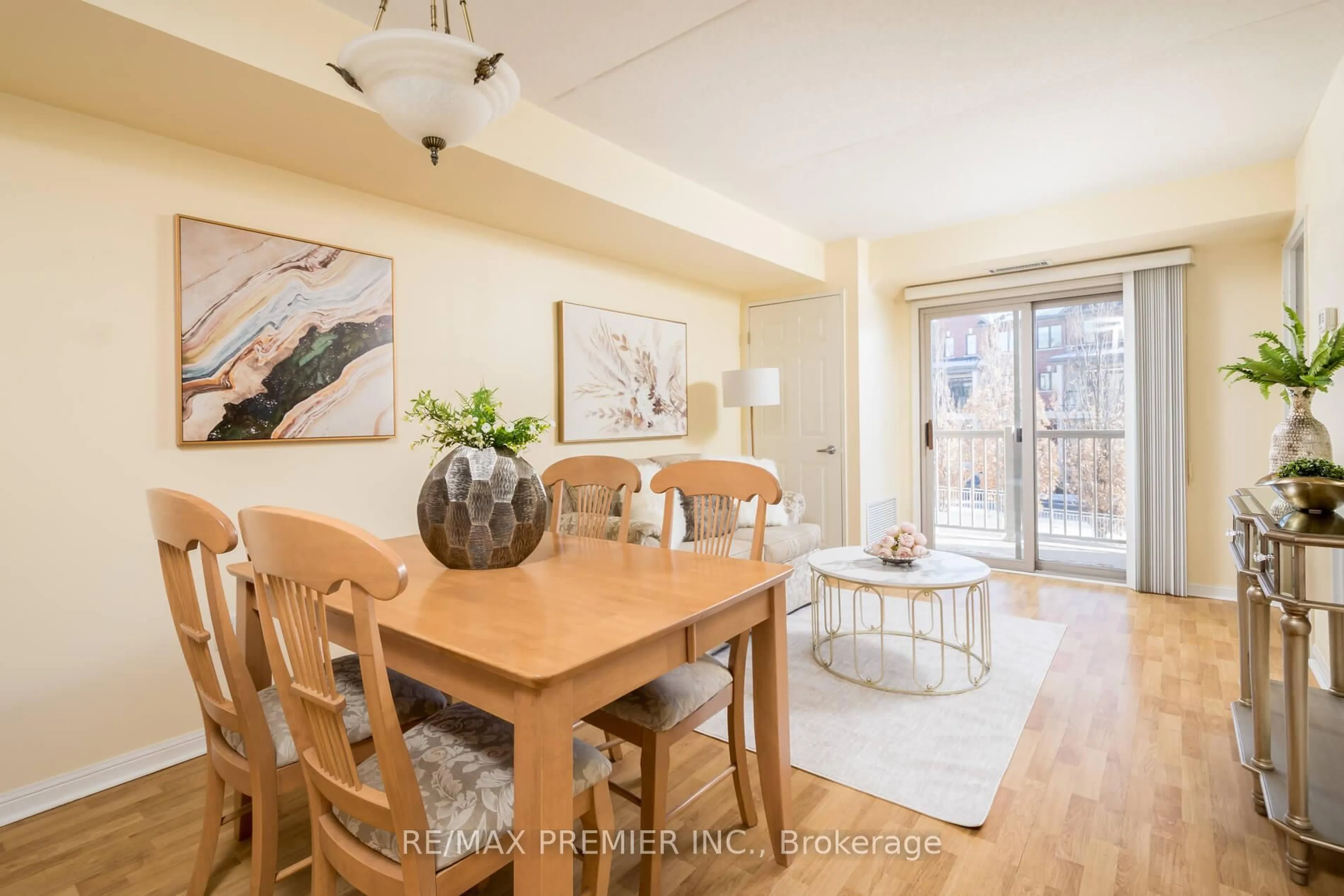 Dining room, wood/laminate floor for 250 Pine Grove Rd #205, Vaughan Ontario L4L 9M6