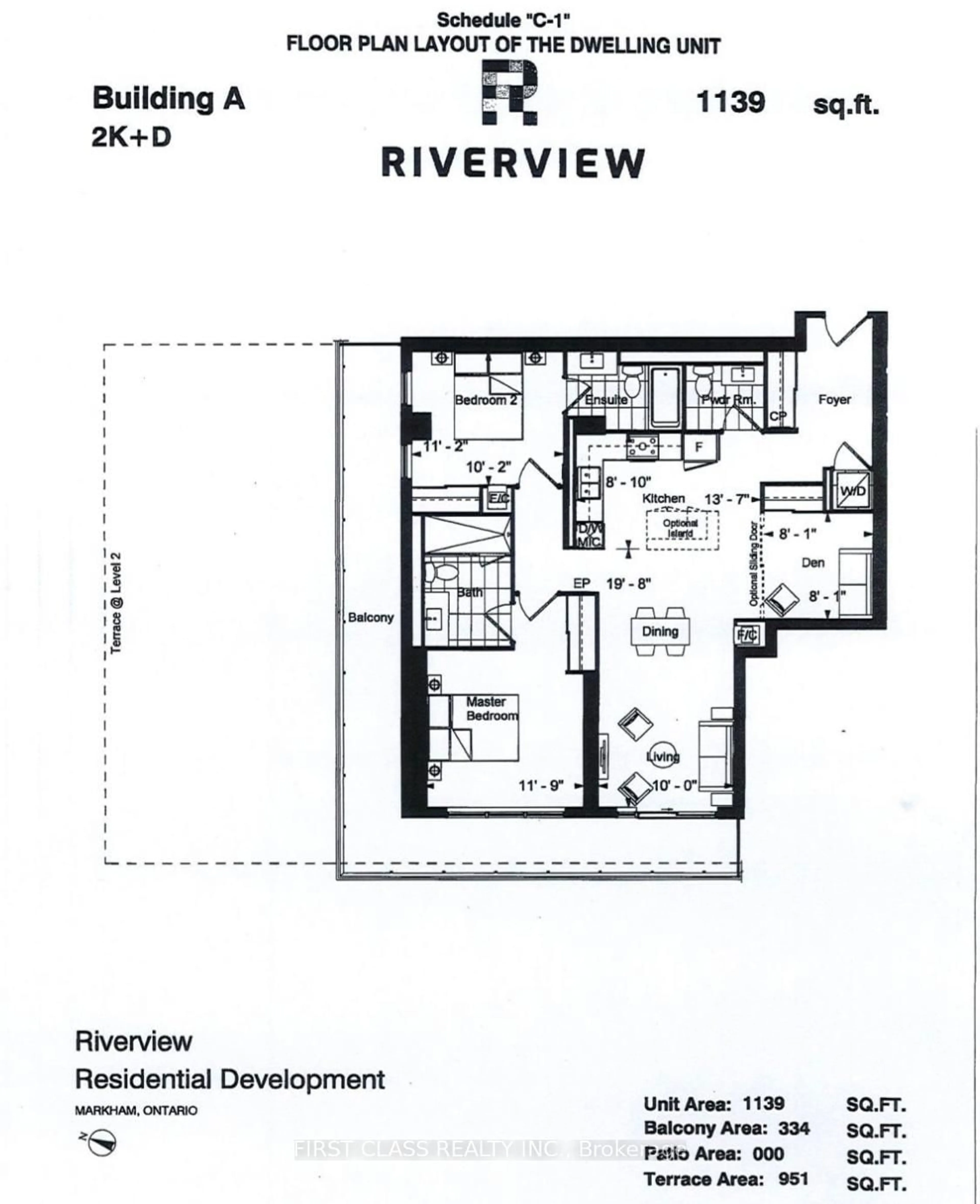 Floor plan for 8 Water Walk Dr #707, Markham Ontario L3R 6L4