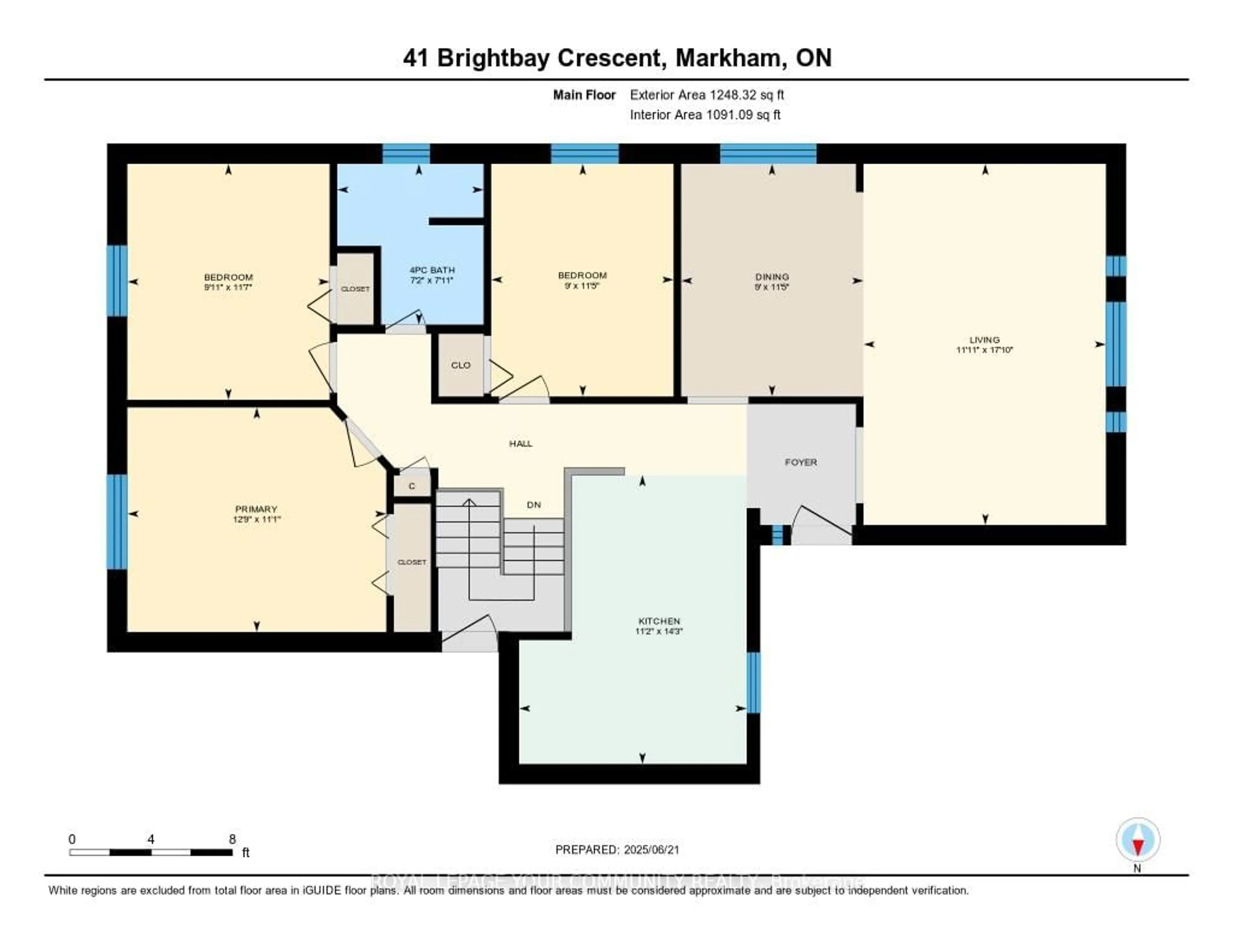 Floor plan for 41 Brightbay Cres, Markham Ontario L3T 1C2