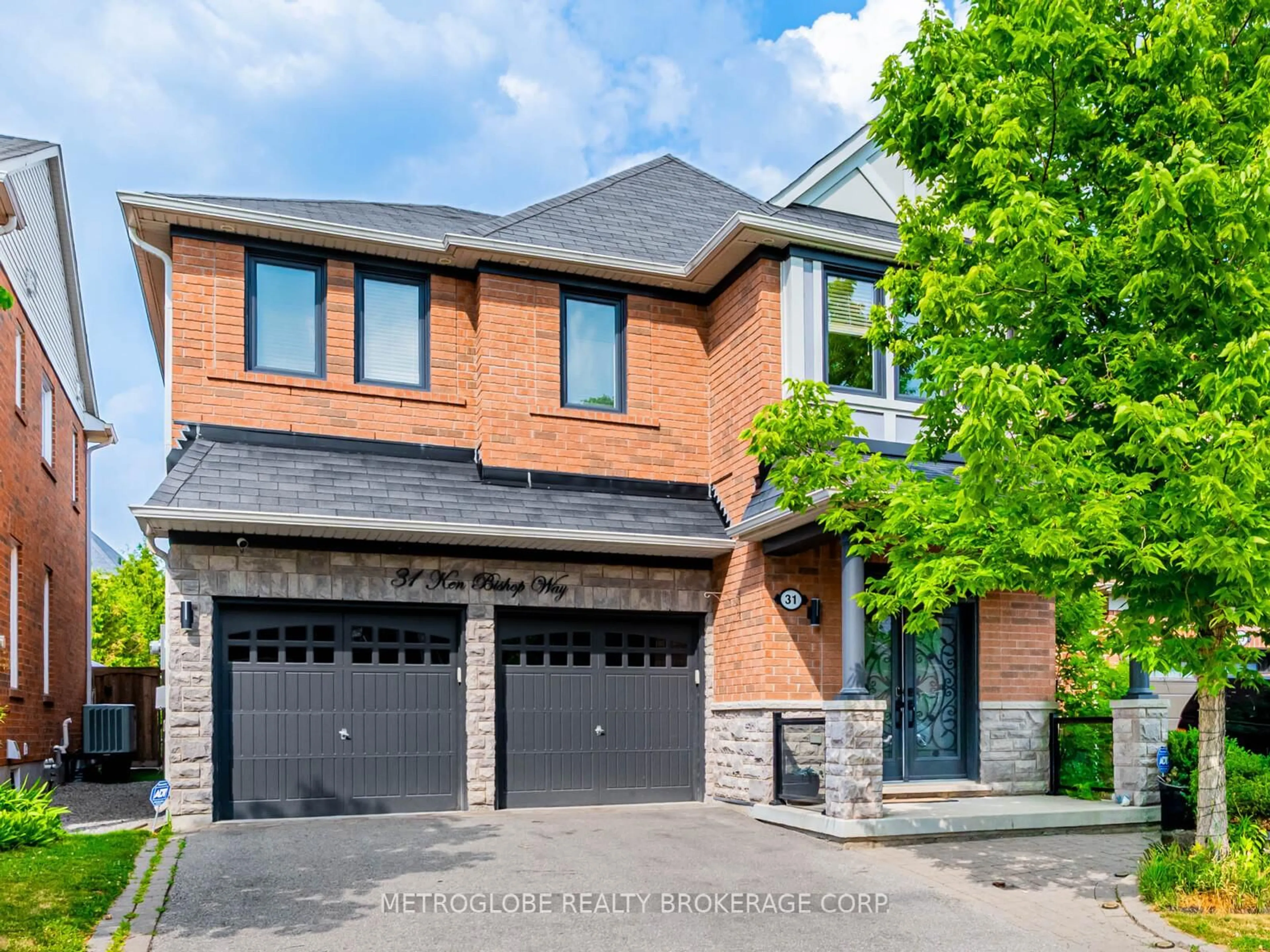 Home with brick exterior material, street for 31 Ken Bishop Way, Newmarket Ontario L3X 3J5