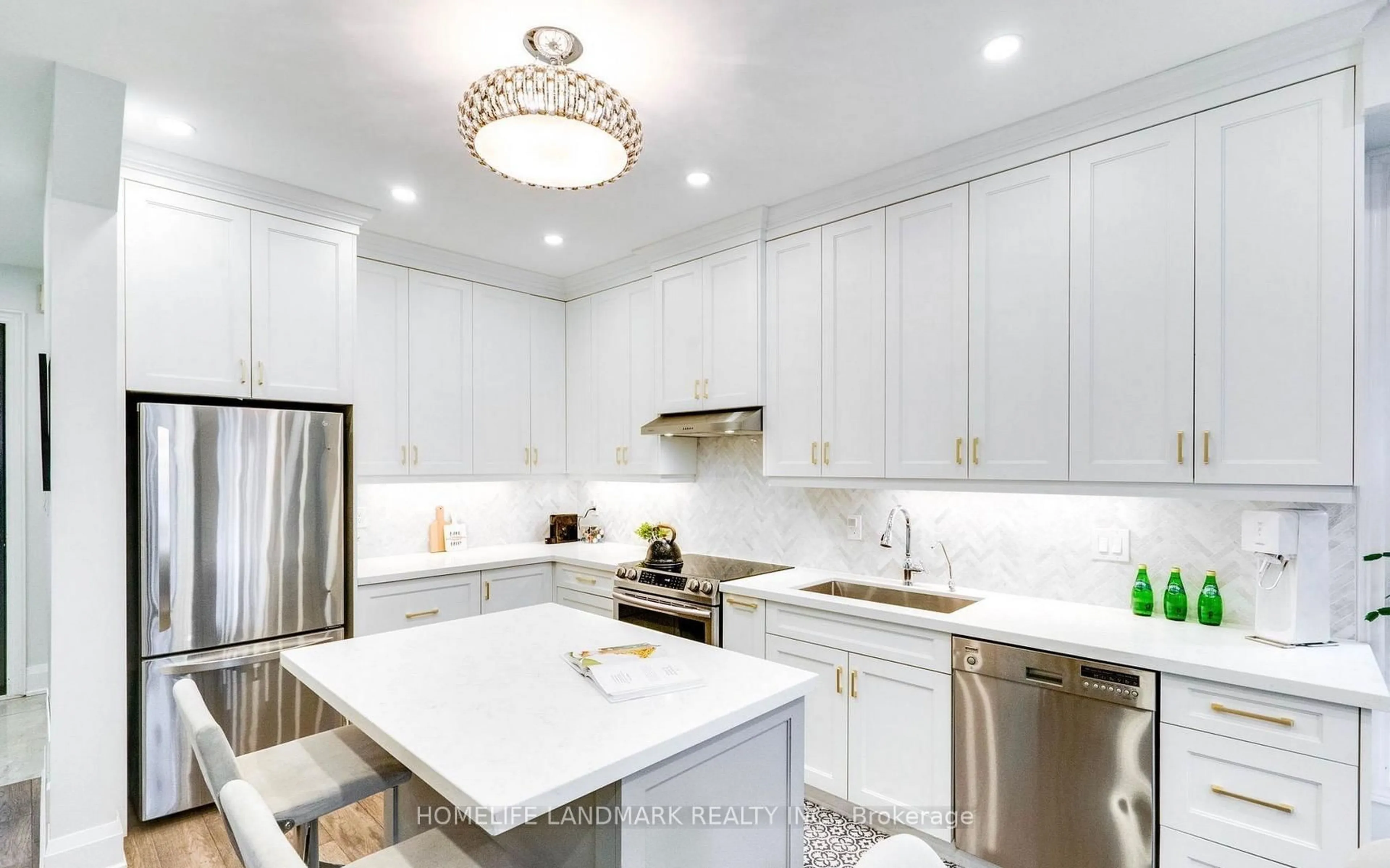 Contemporary kitchen, ceramic/tile floor for 16 Gauguin Ave, Vaughan Ontario L4J 9J7