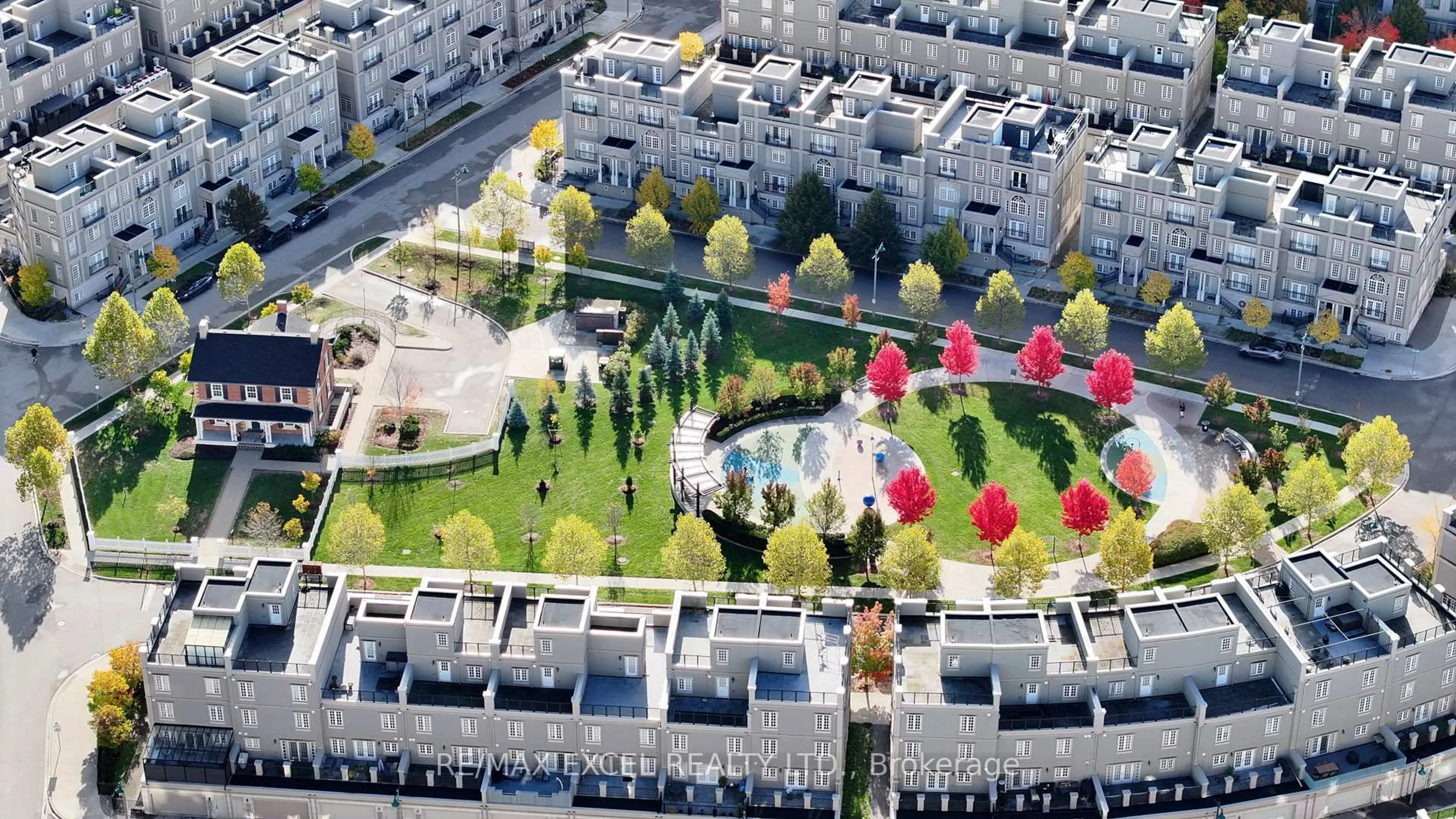 A pic from outside/outdoor area/front of a property/back of a property/a pic from drone, city buildings view from balcony for 1 Upper Duke Cres #110, Markham Ontario L6G 0B6