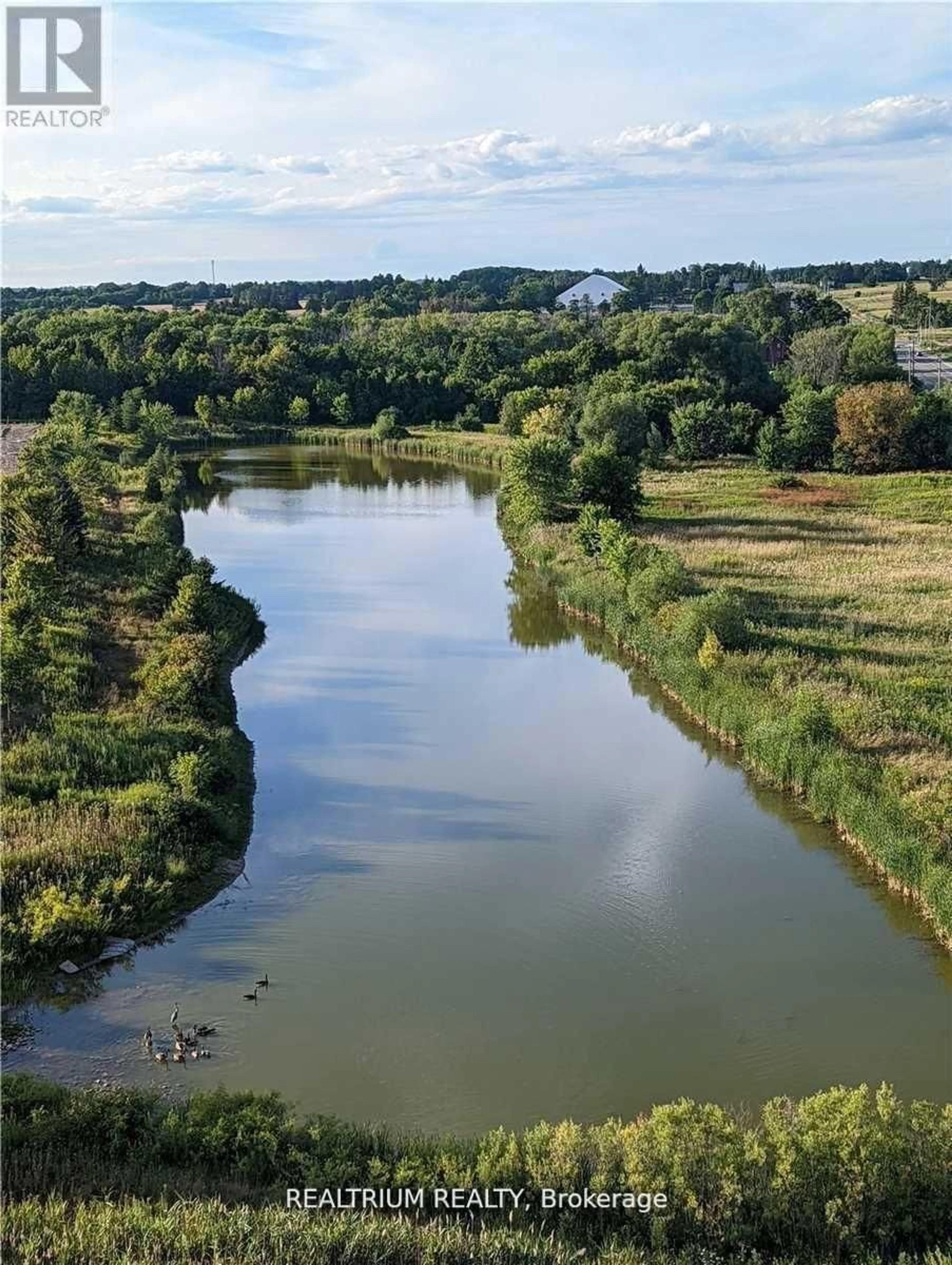 A pic from outside/outdoor area/front of a property/back of a property/a pic from drone, water/lake/river/ocean view for 9700 Ninth Line #602, Markham Ontario L6B 1A8