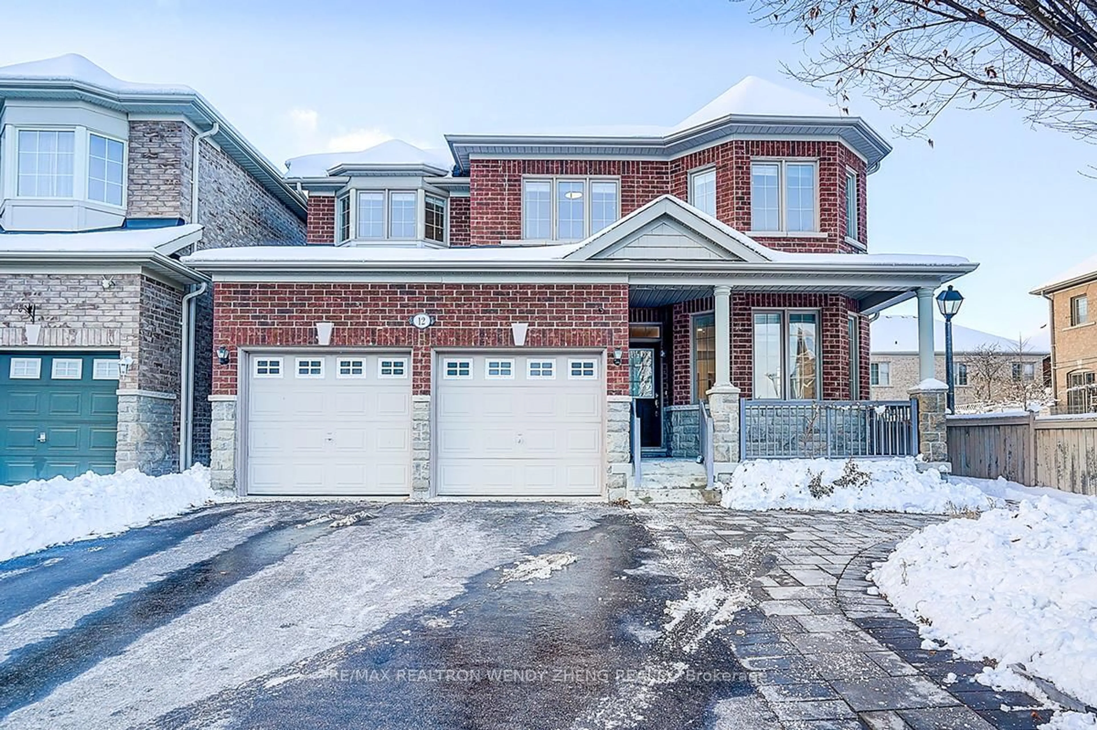 Home with brick exterior material, street for 12 Scheel Dr, Markham Ontario L6E 0M2