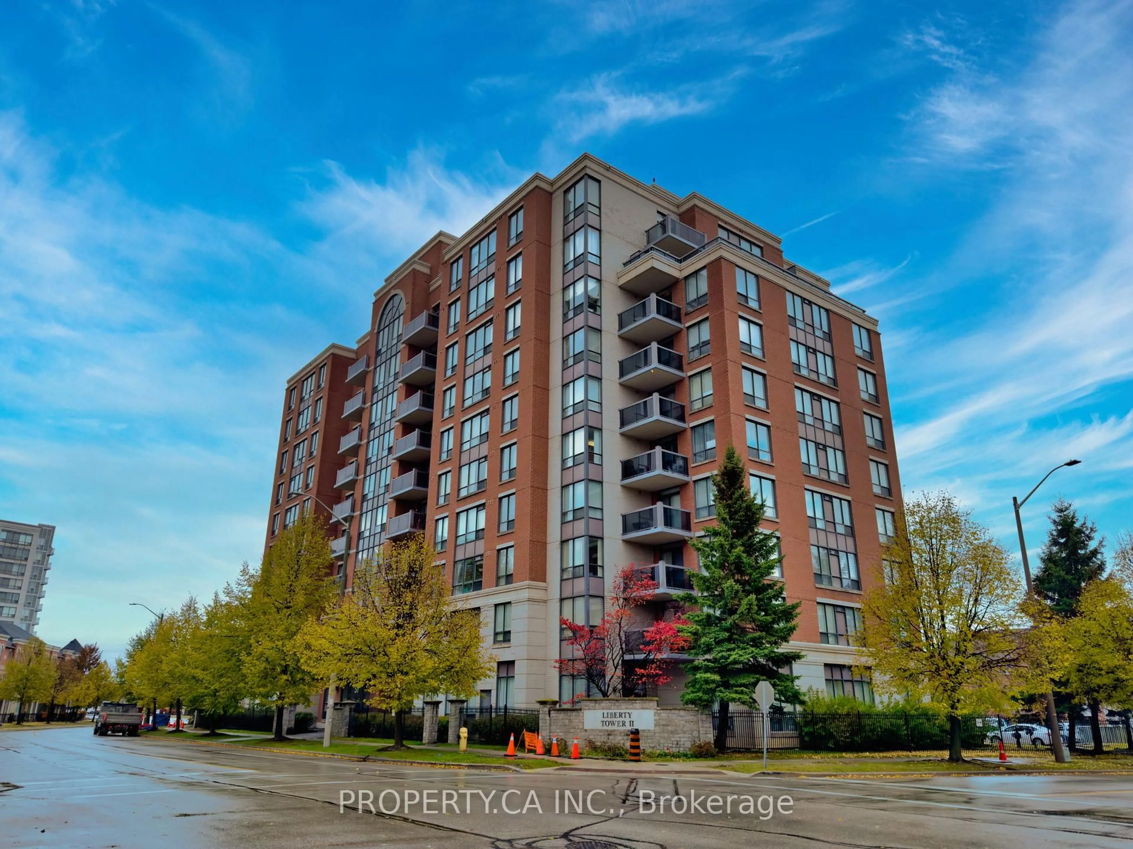 A pic from outside/outdoor area/front of a property/back of a property/a pic from drone, building for 51 Times Ave #301, Markham Ontario L3T 7X6