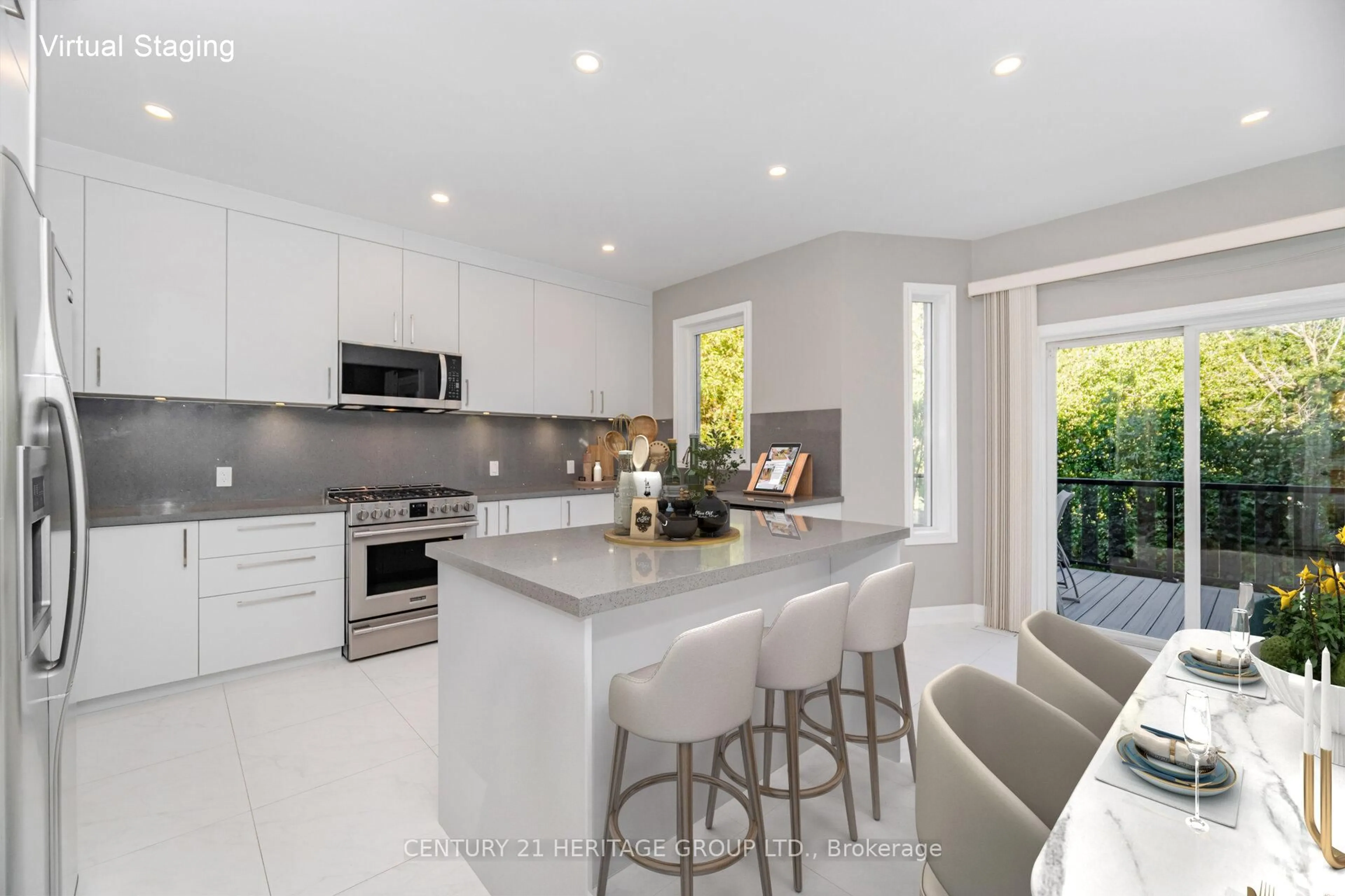 Contemporary kitchen, ceramic/tile floor for 6 Vitlor Dr, Richmond Hill Ontario L4E 3W3