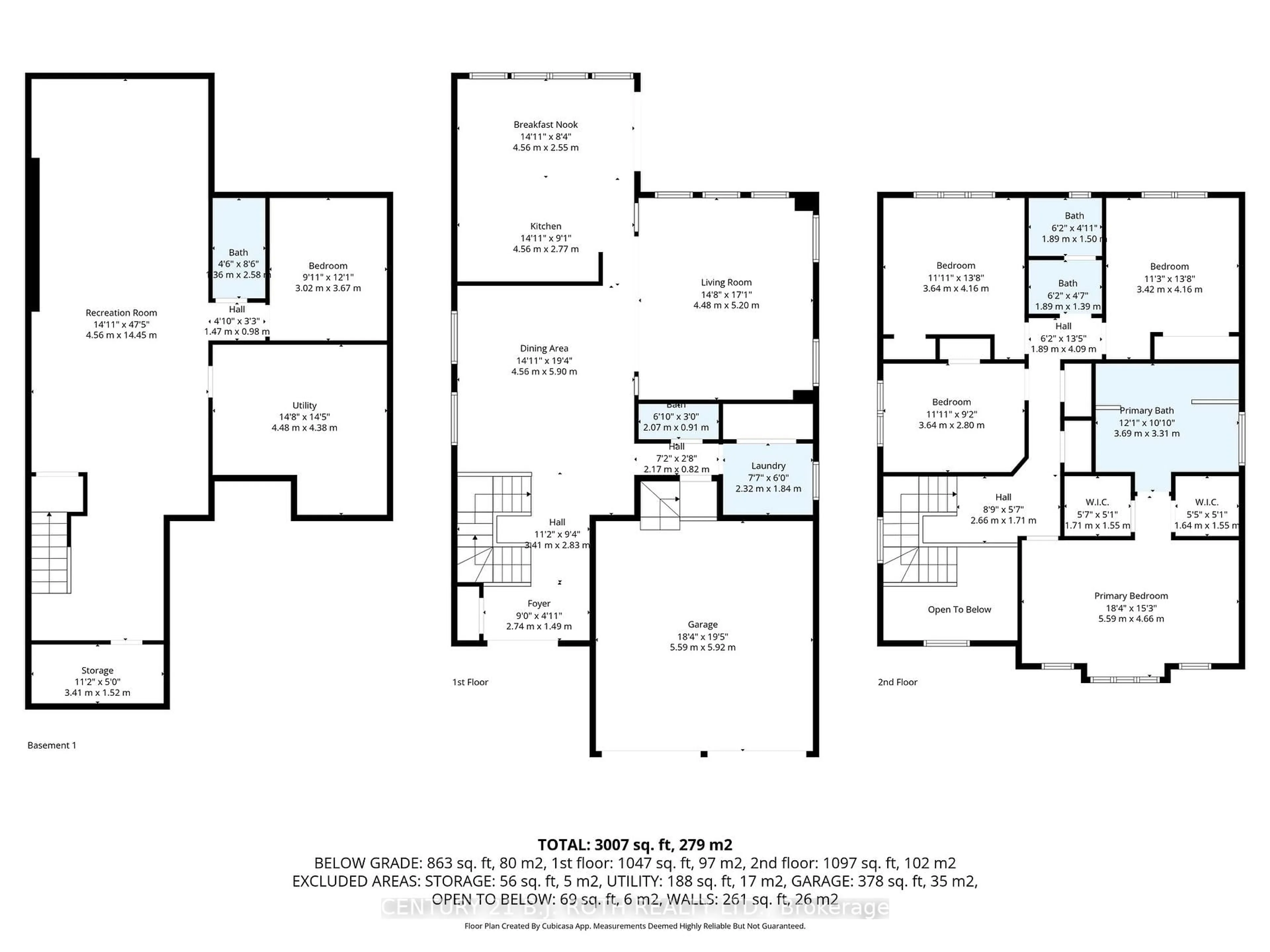 Floor plan for 304 Downy Emerald Dr, Bradford West Gwillimbury Ontario L3Z 0K3