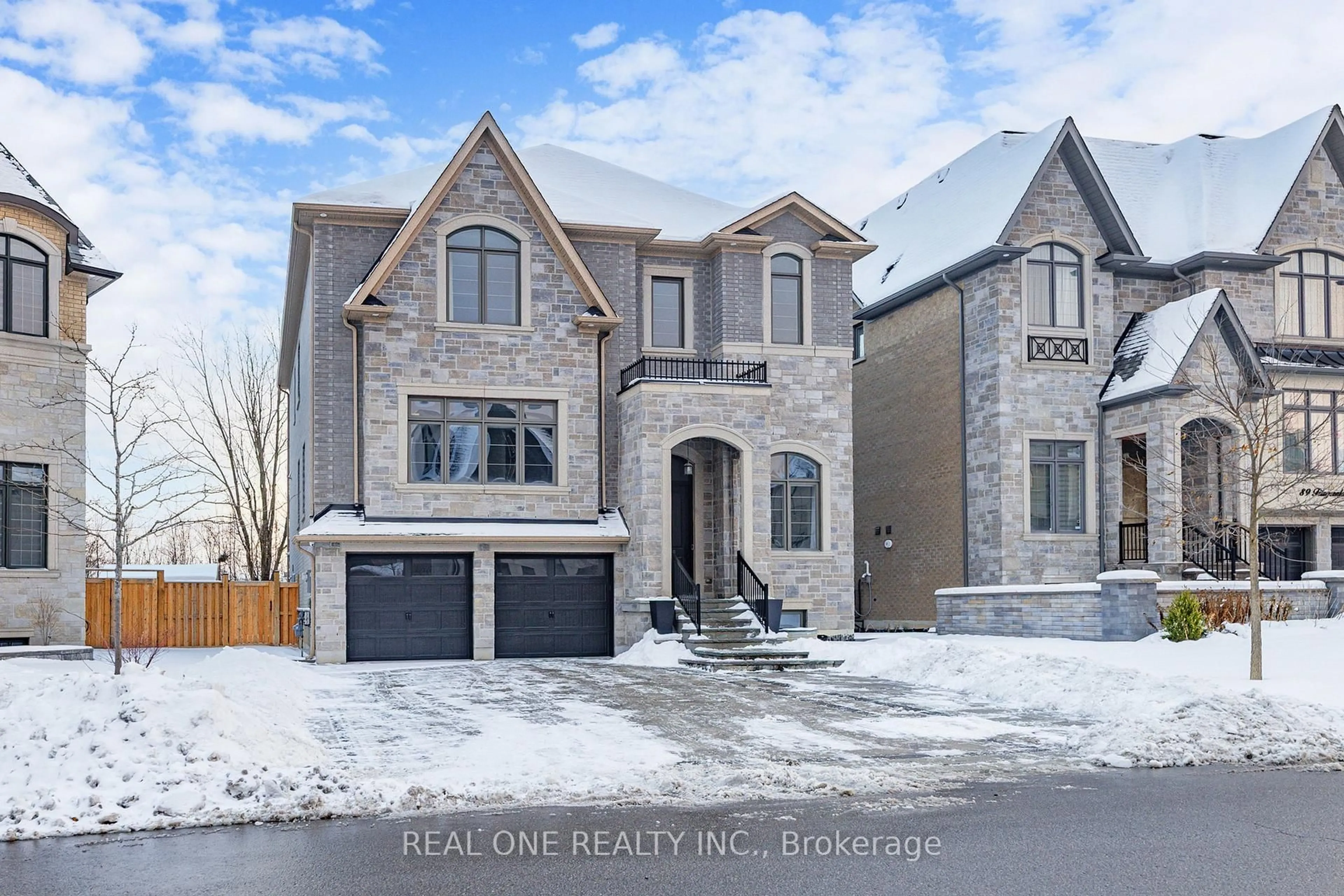 Home with brick exterior material, street for 91 Fitzgerald Ave, Markham Ontario L3R 1R5