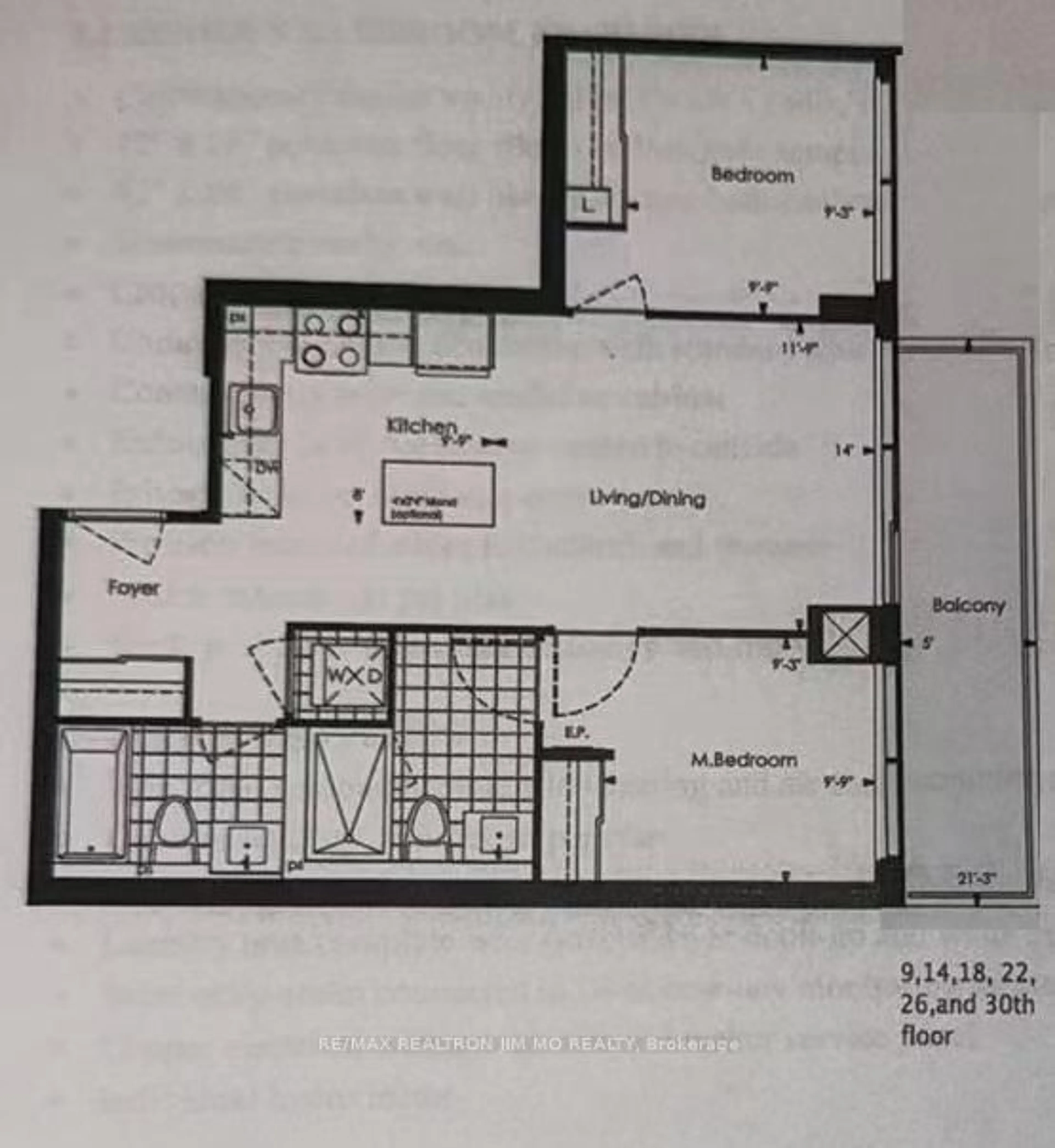 Floor plan for 105 Oneida Cres #2506, Richmond Hill Ontario L4B 0H6