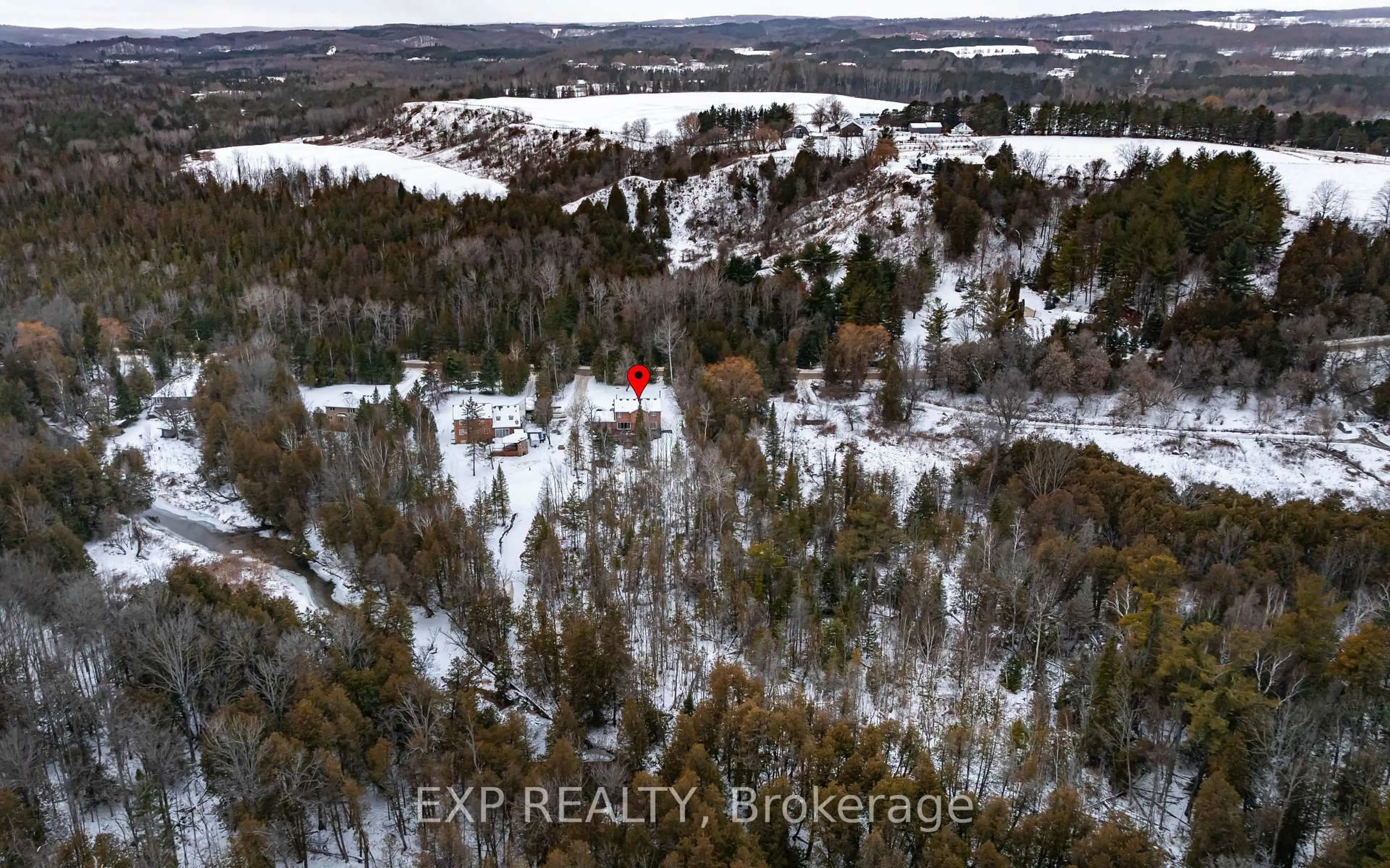 A pic from outside/outdoor area/front of a property/back of a property/a pic from drone, forest/trees view for 994359 Mono-Adjala Townline, Adjala-Tosorontio Ontario L9W 2Z2