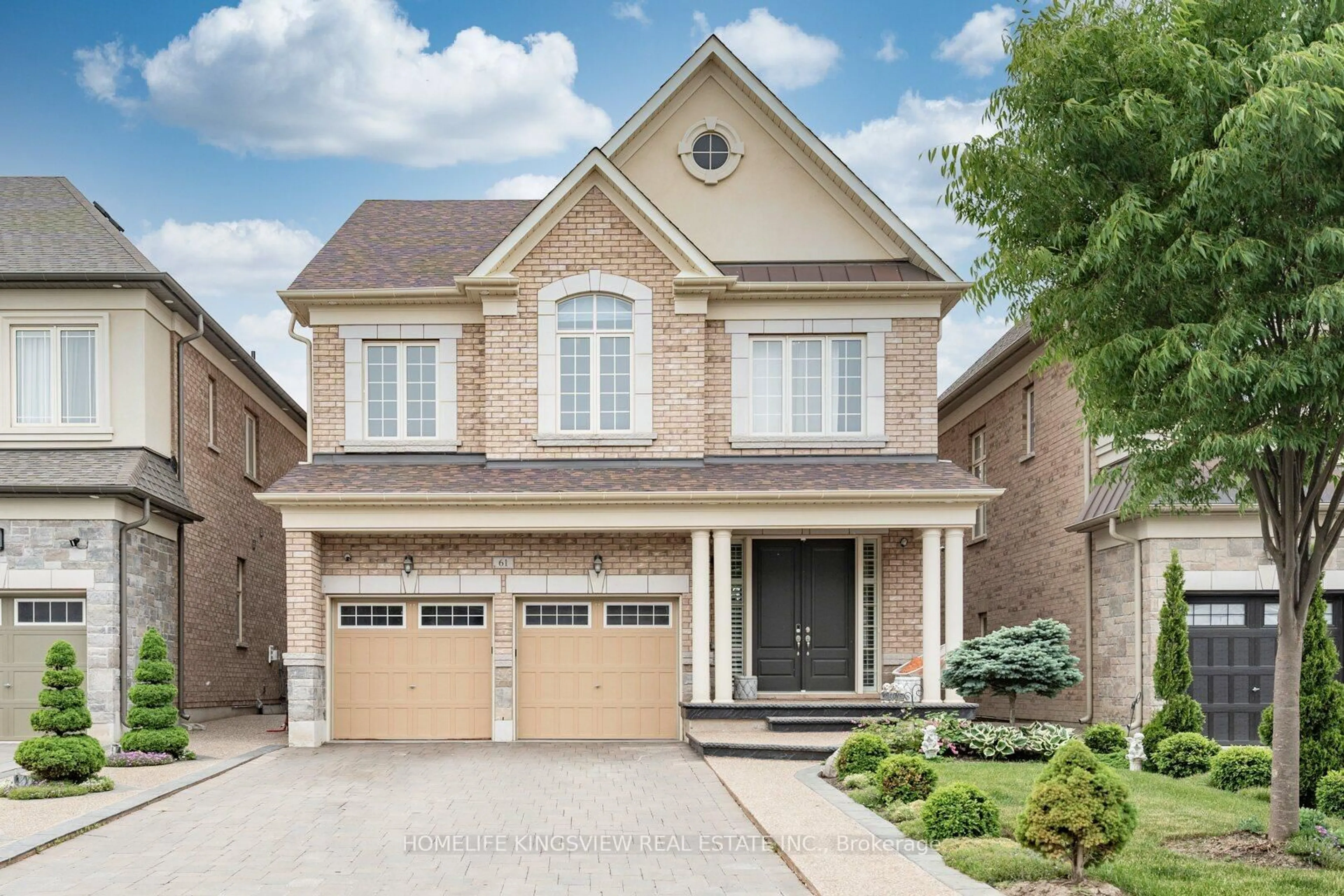 Home with brick exterior material, street for 61 Ross Vennare Cres, Vaughan Ontario L0J 1C0