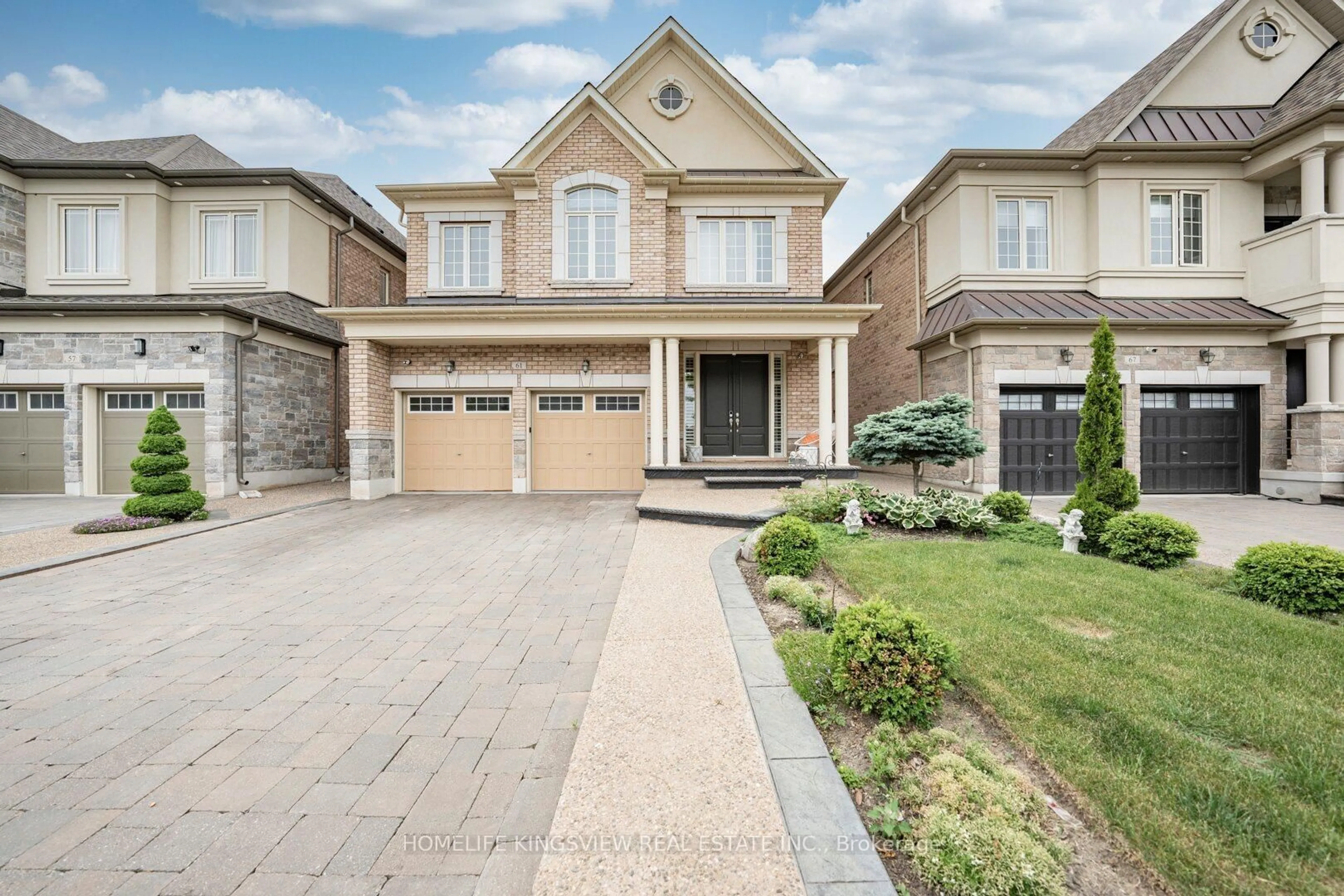 Home with brick exterior material, street for 61 Ross Vennare Cres, Vaughan Ontario L0J 1C0
