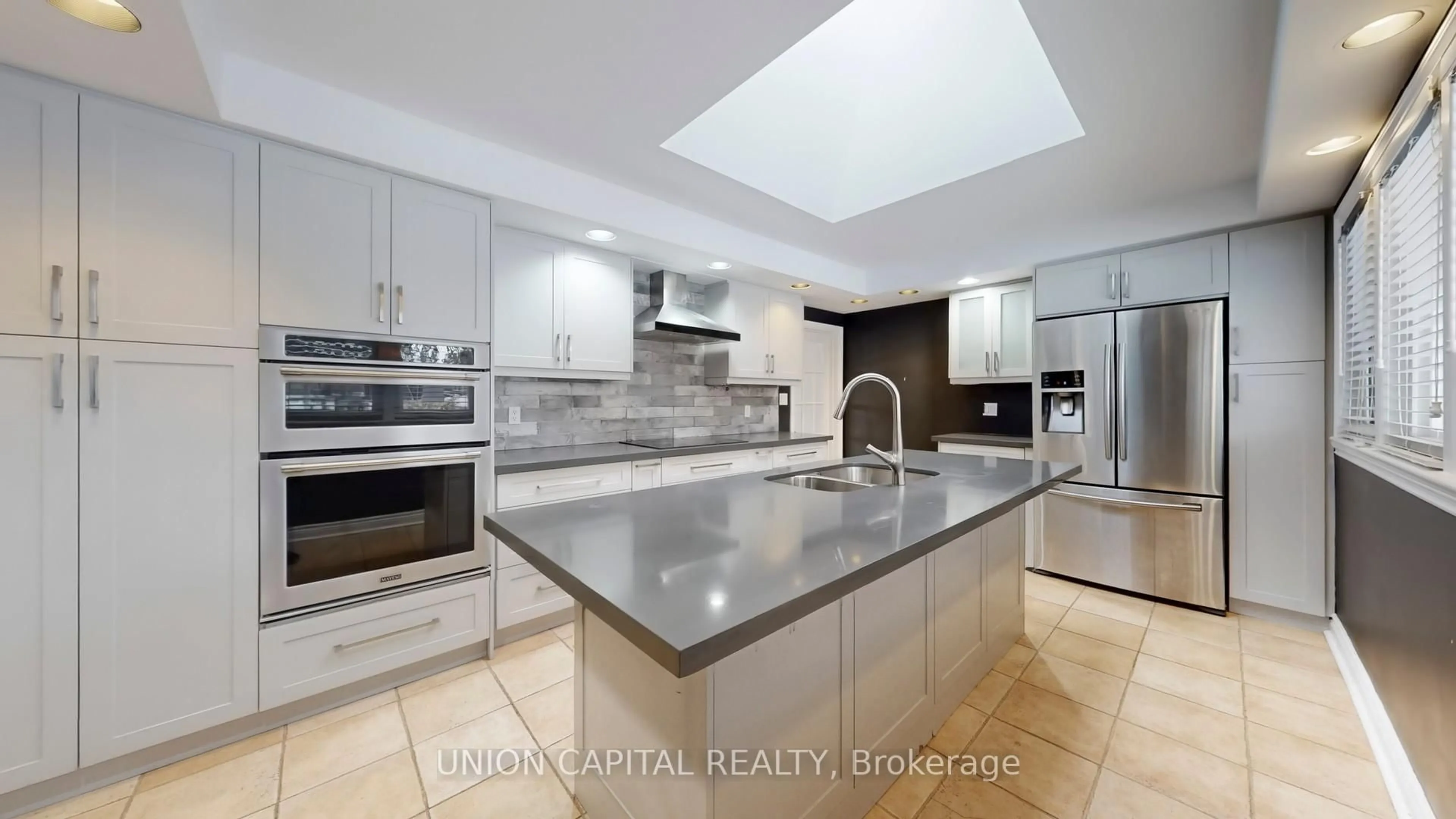 Contemporary kitchen, ceramic/tile floor for 16 Cavalier Cres, Vaughan Ontario L4J 1K5