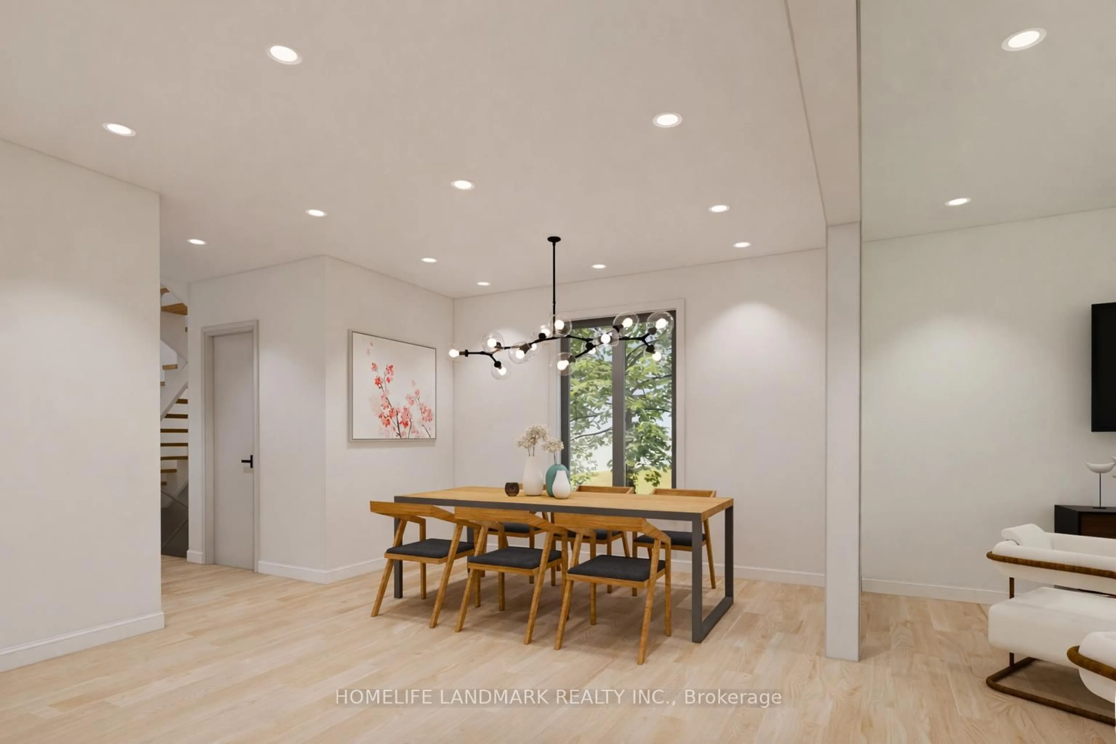 Dining room, wood/laminate floor for 15 Imogene Crt, Richmond Hill Ontario L4C 6J7