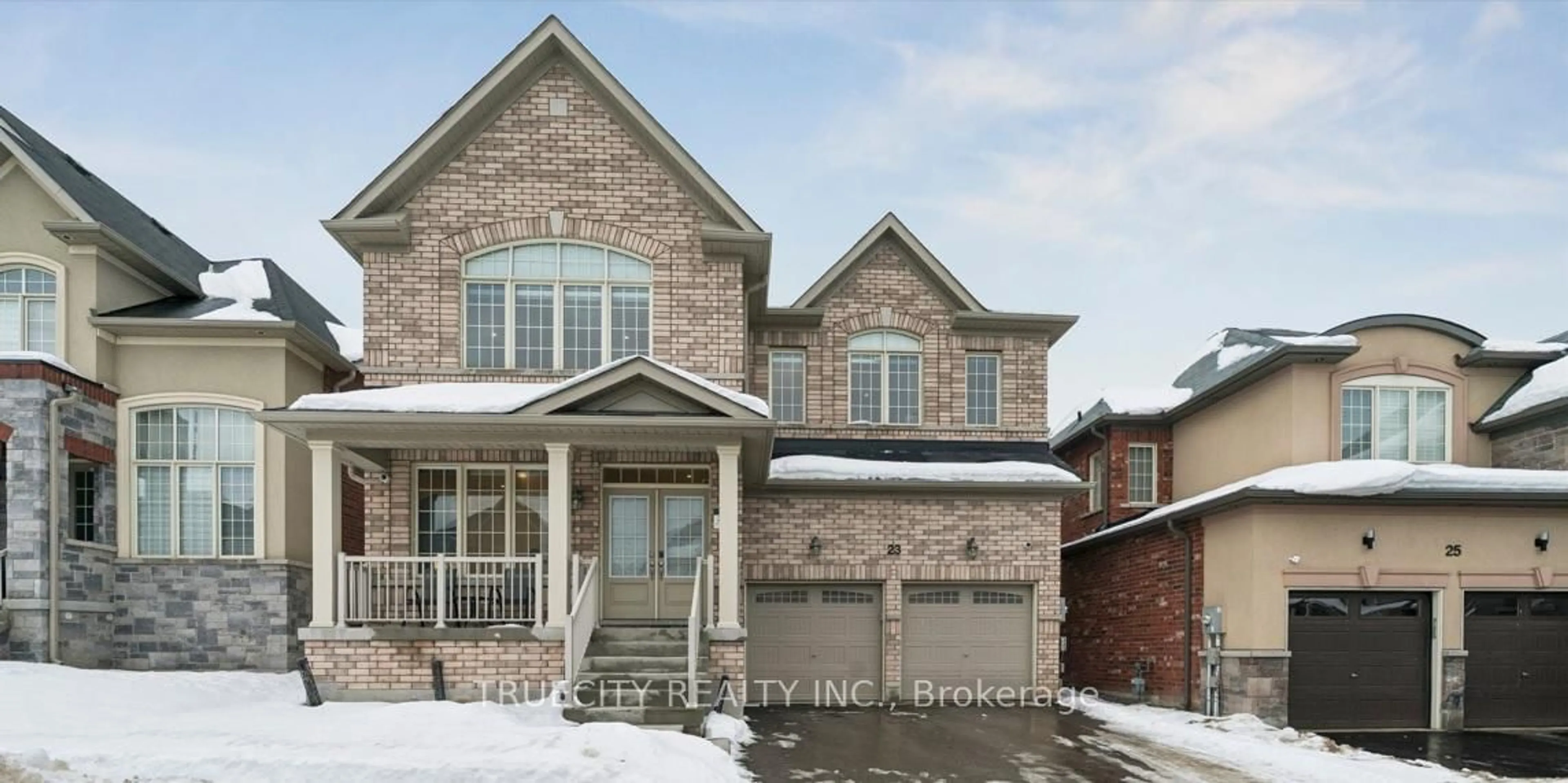 Home with brick exterior material, street for 23 Dawn Blossom Dr, Georgina Ontario L4P 0H5