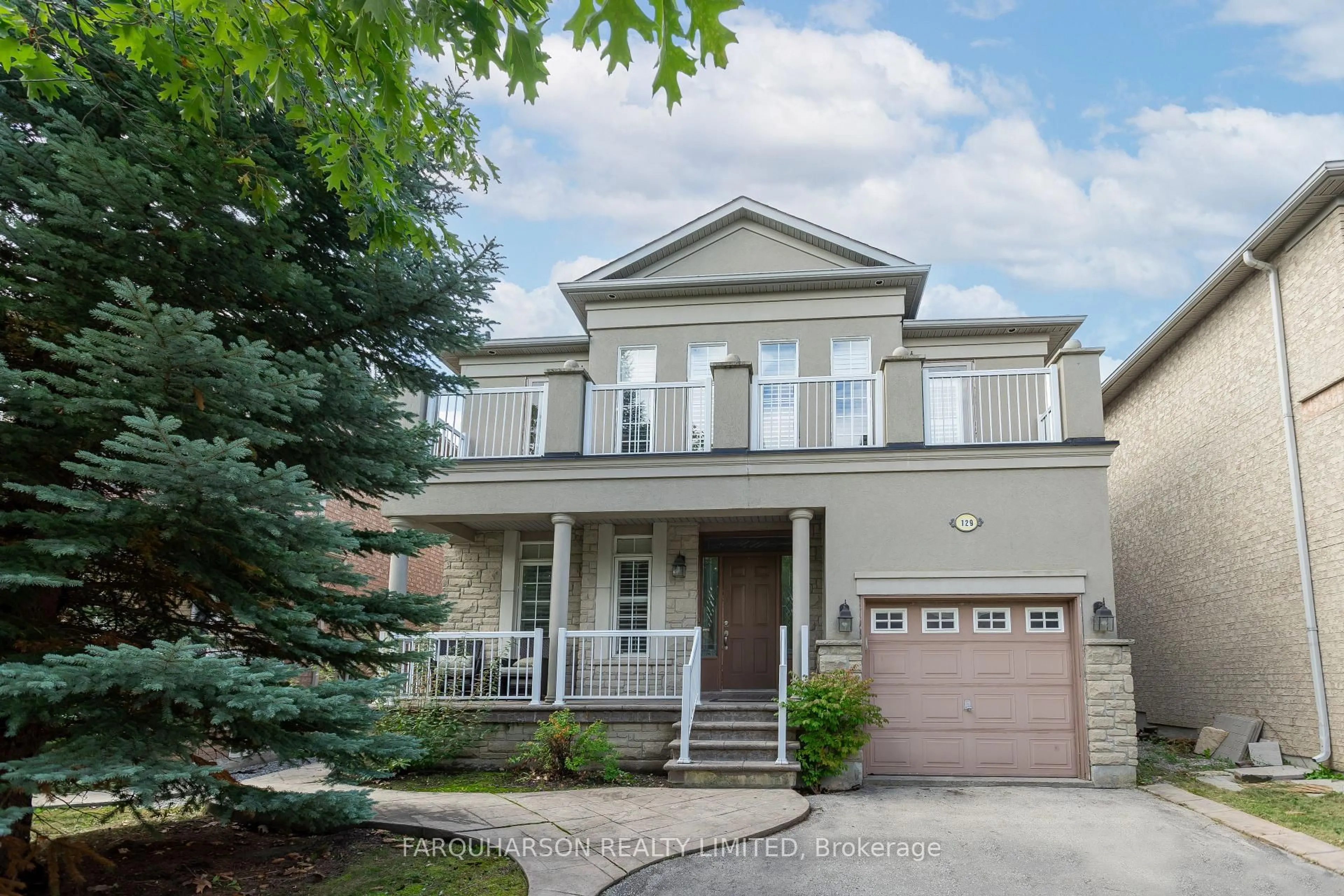 Home with brick exterior material, street for 129 Fox Hound Cres, Vaughan Ontario L4H 2H4