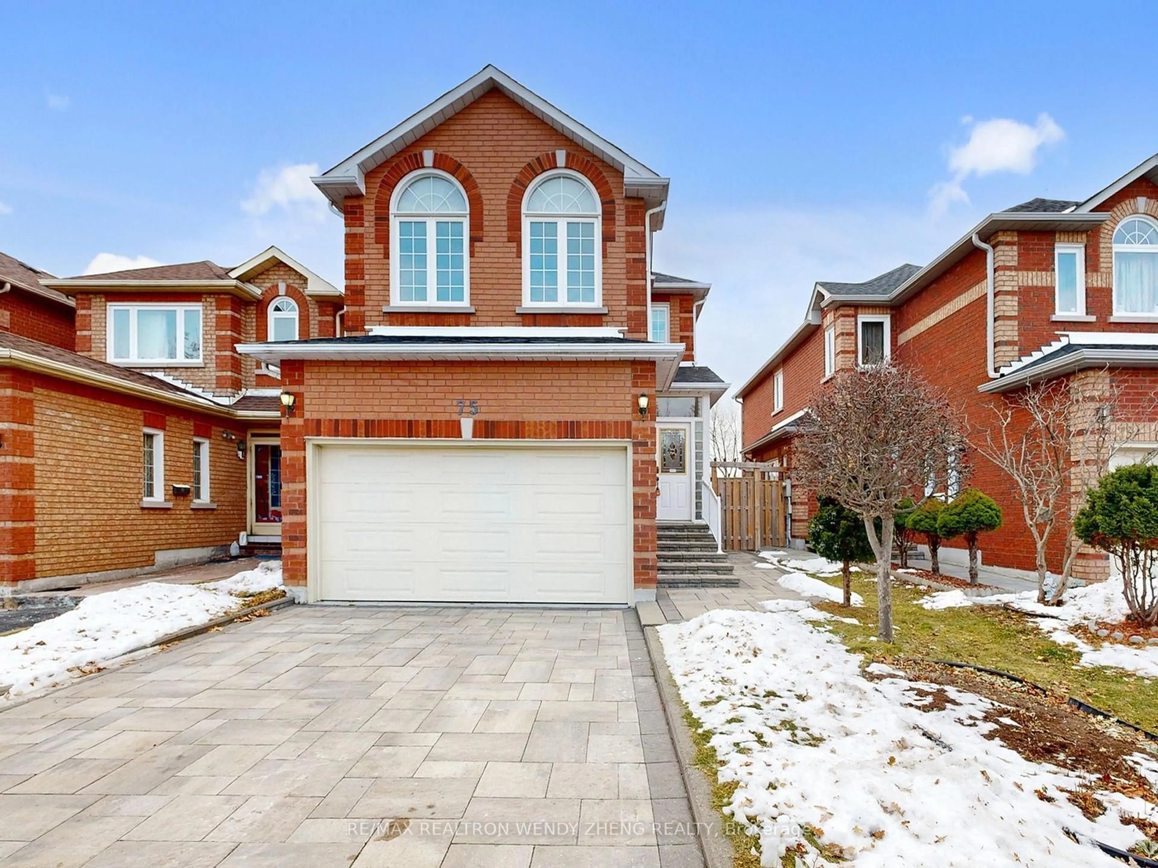 Home with brick exterior material, street for 75 Macon Pl, Markham Ontario L3R 0V5