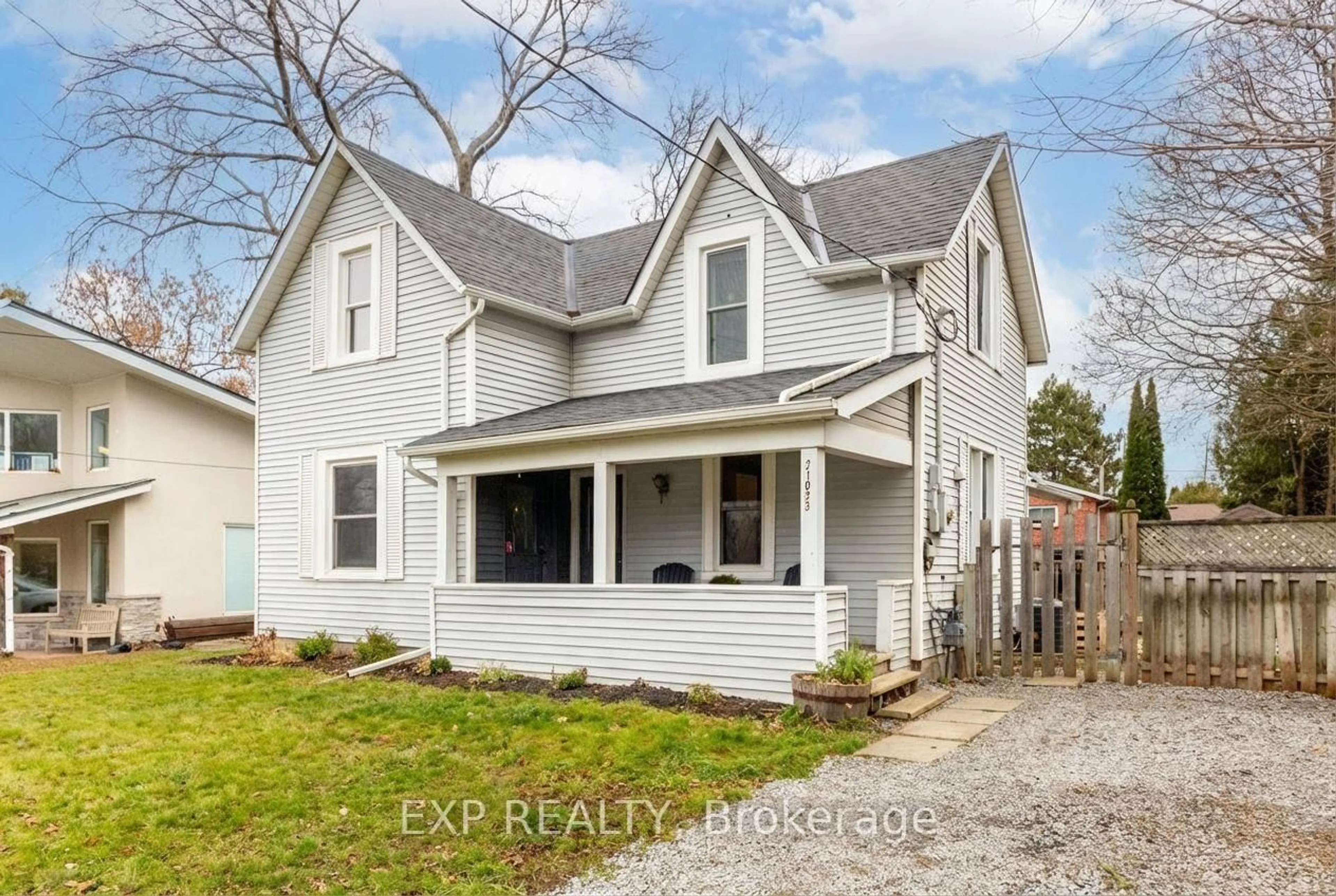 Home with vinyl exterior material, street for 21023 Dalton Rd, Georgina Ontario L0E 1L0